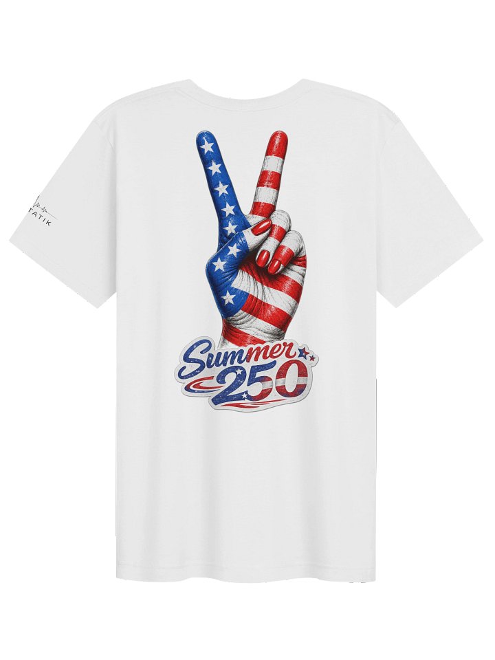 Summer 250 – Patriotic Peace Hand Graphic Tee product image (1)