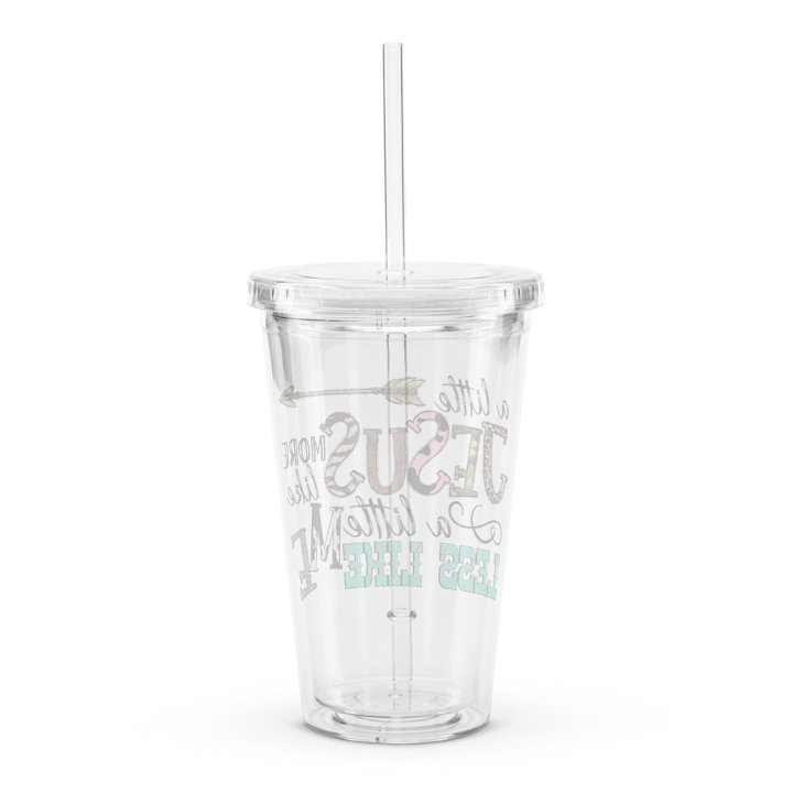A Little More Like Jesus - Double Wall Clear Plastic Tumbler product image (2)