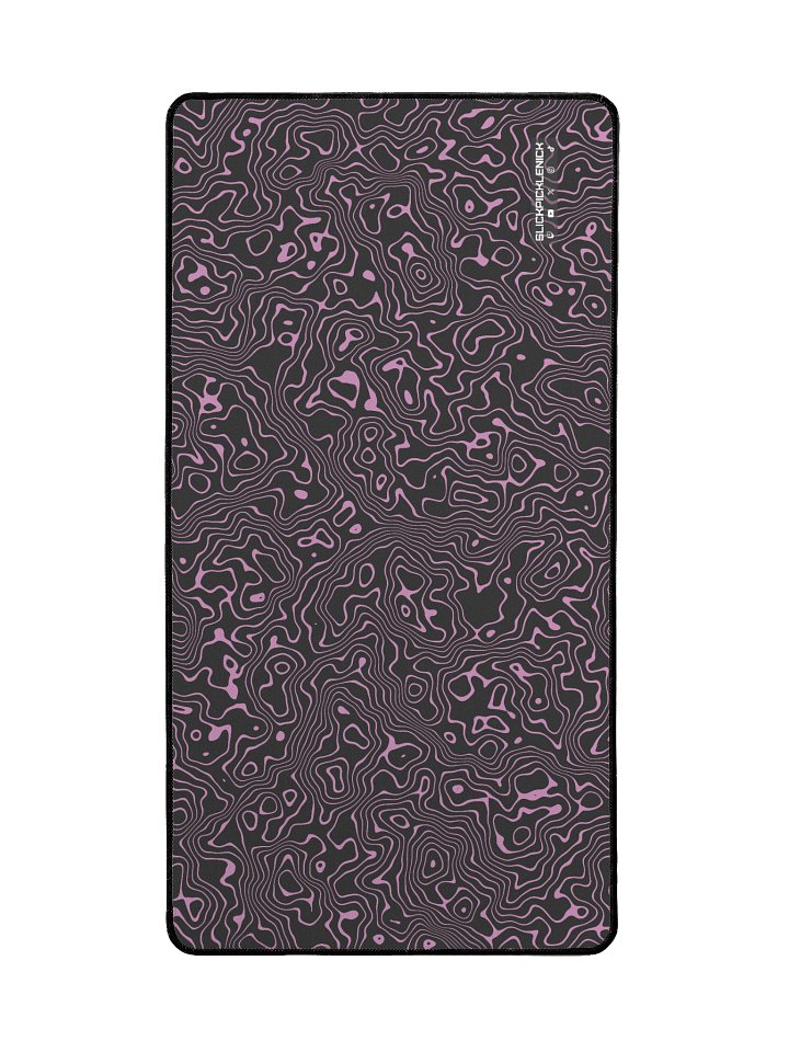 Pink Topographic Desk Mat product image (2)