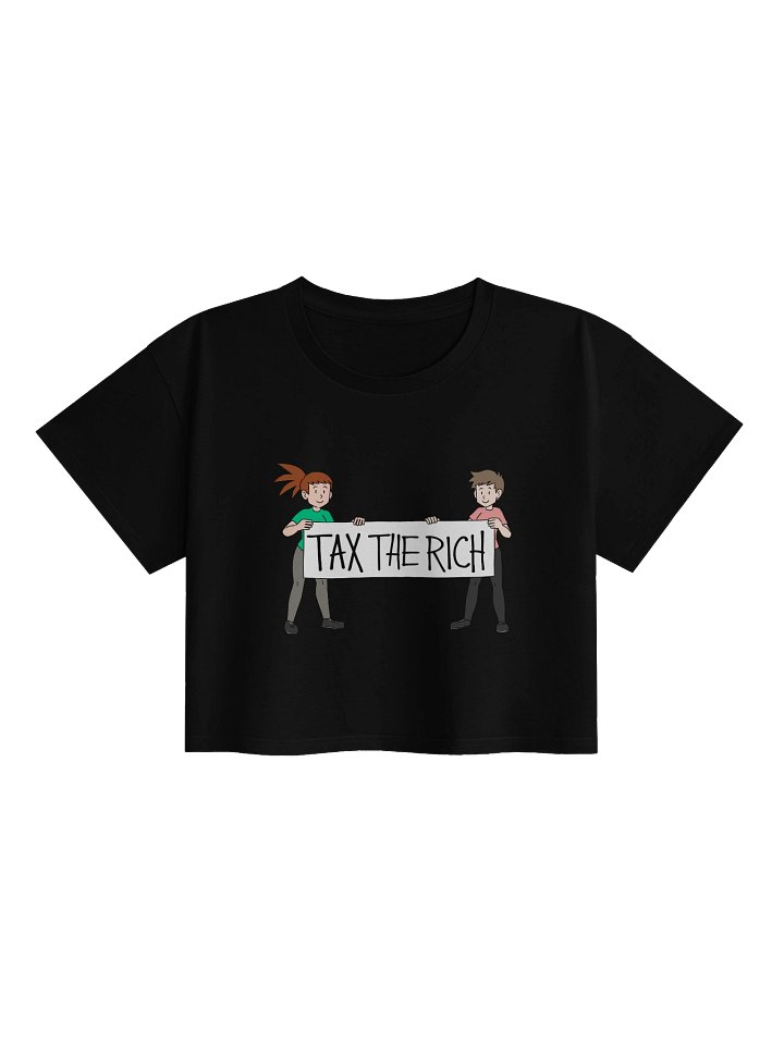"Eat the rich" banner crop top product image (1)