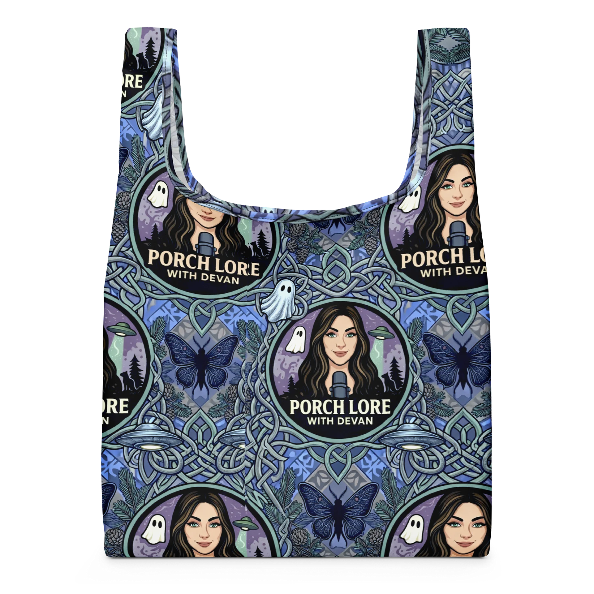 PORCH LORE DEVAN PERIWINKLE MOTH SHOPPING BAG product image (1)