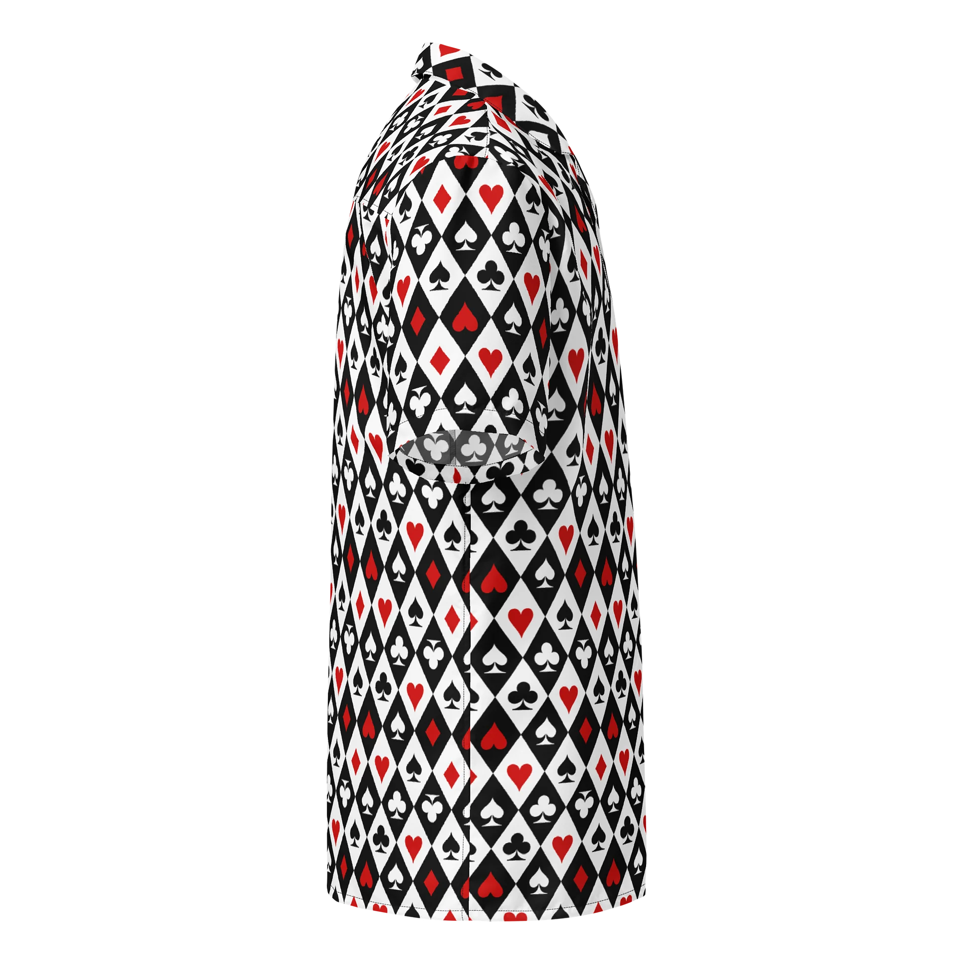 Retro Playing Card Suits Argyle All-Over Print Unisex Button Shirt product image (6)