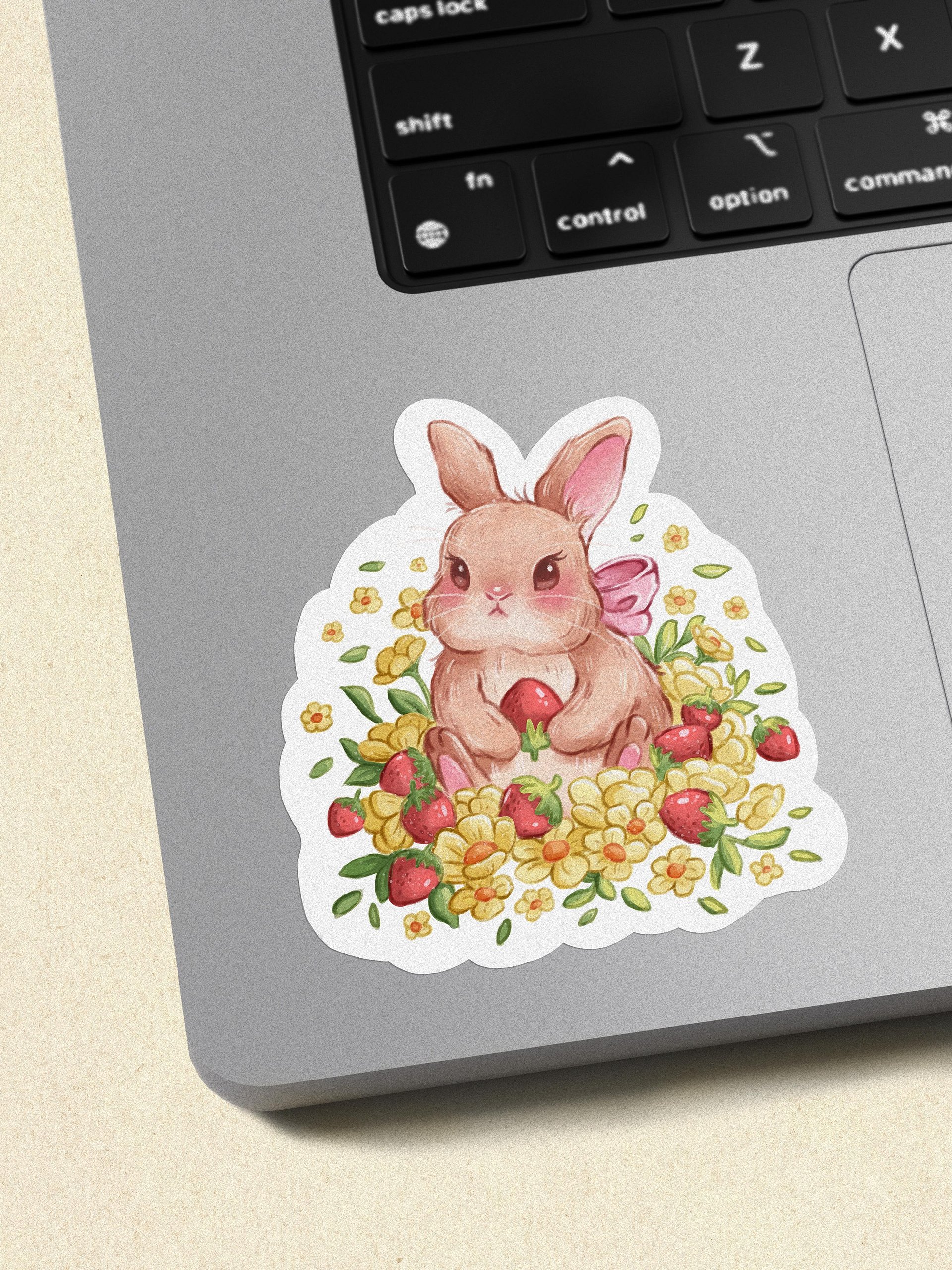 Bunny Strawberry - Sticker 3x3 product image (3)