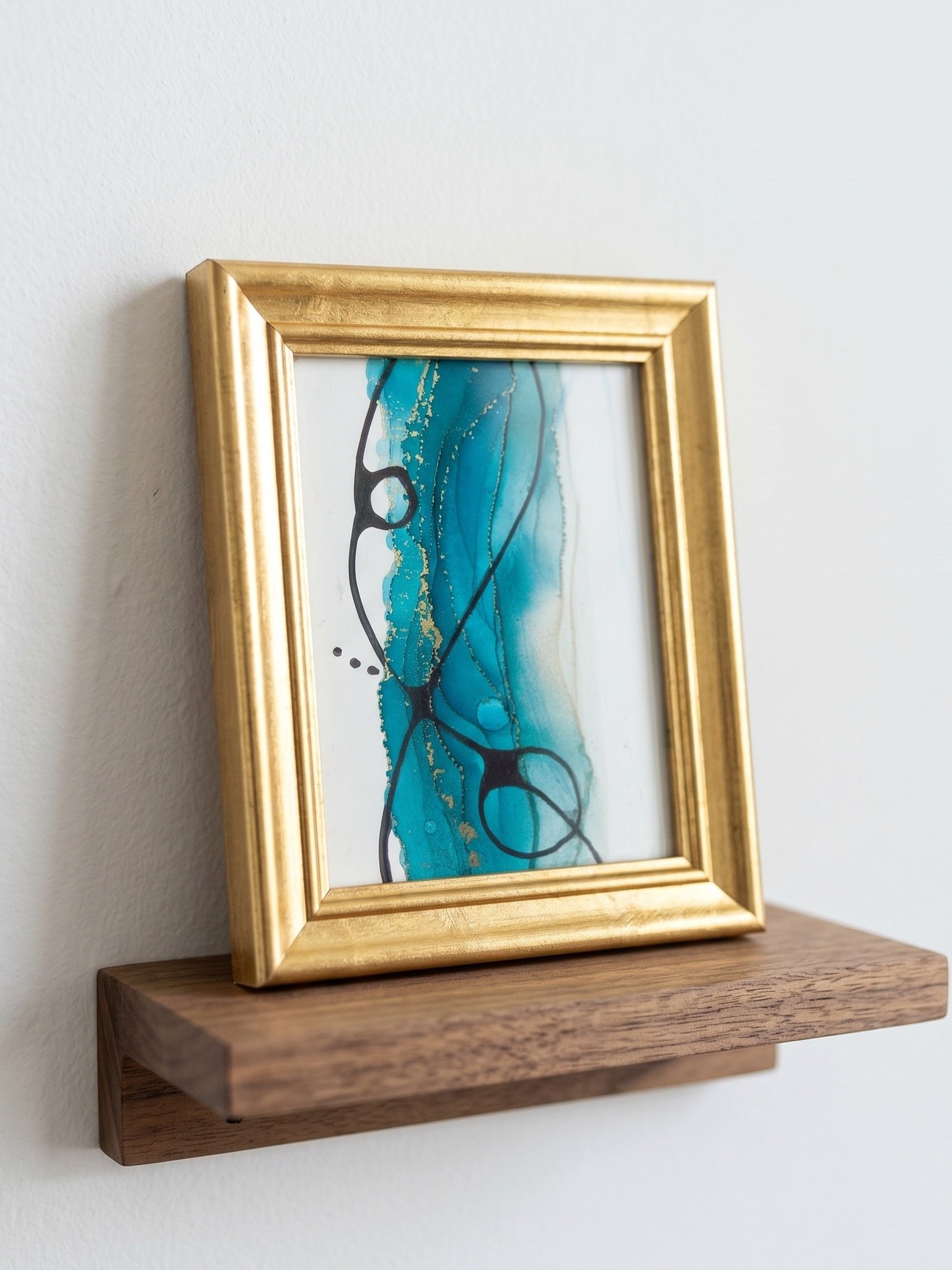 Tether II | Original ACEO Art Card (2.5" x 3.5") | Miniature Abstract Alcohol Ink Painting | product image (2)