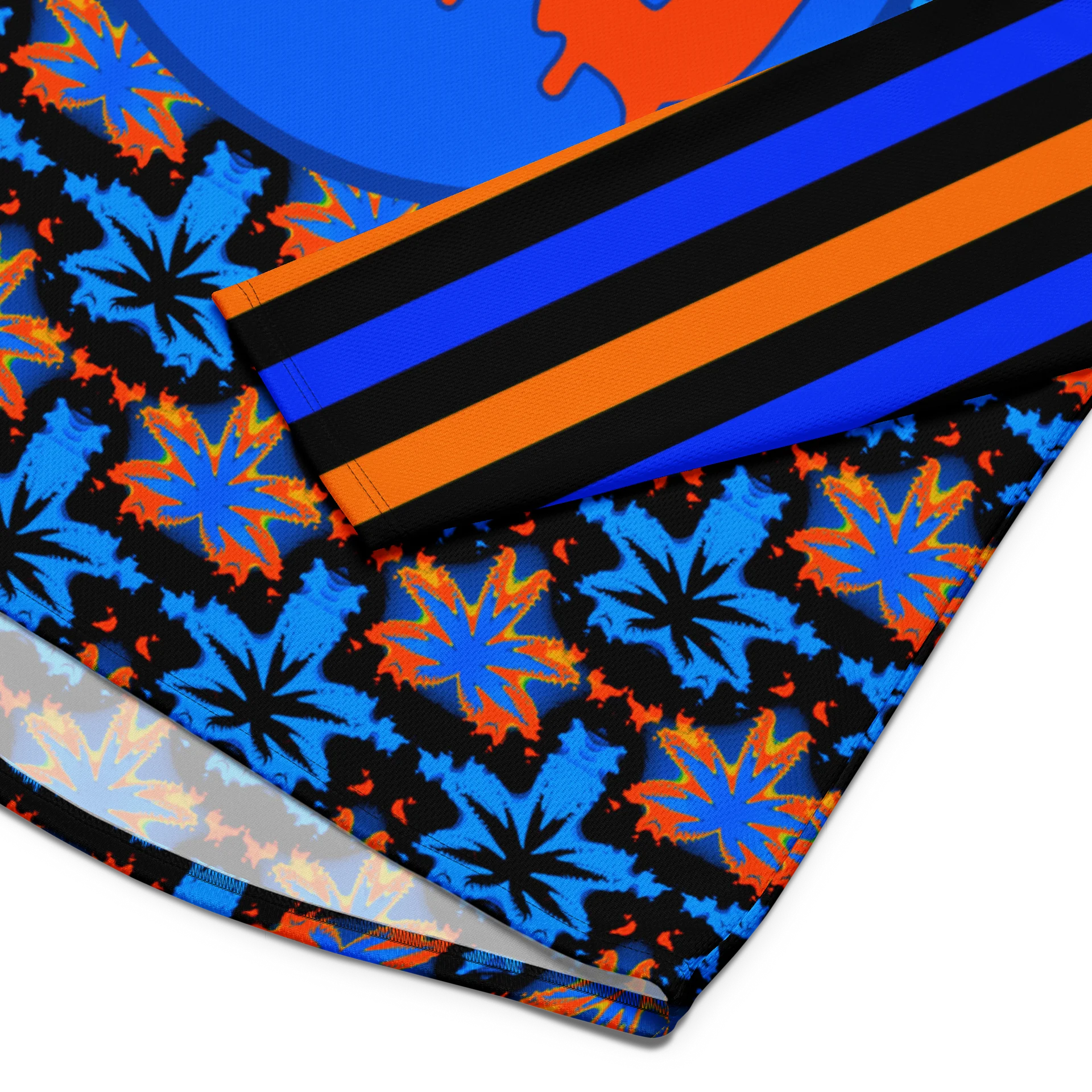 Stoner Circus Rave 420 Hockey Jersey, Stripe Checkers Cannabis Clowncore Clothing, Pot Leaf Twisted EDM Top, Weird Weed Music Festival Shirt product image (6)