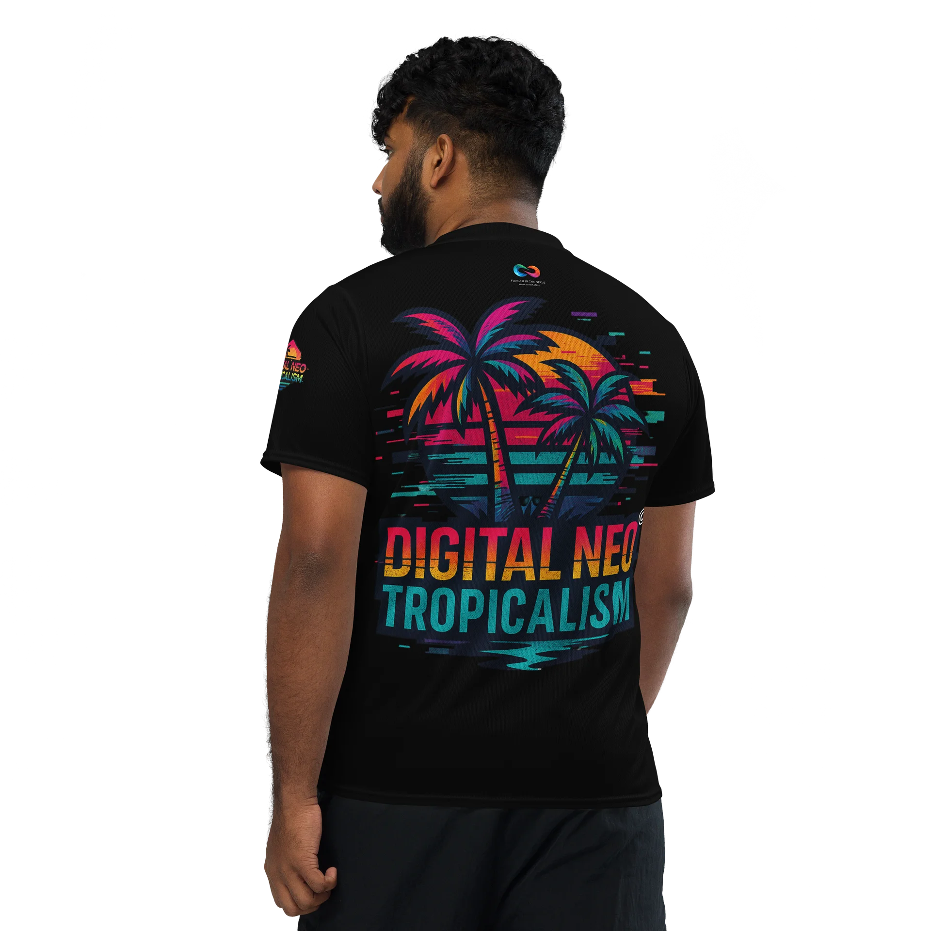 LIMITED EDITION - CNX Core All-over print Unisex Tee — Digital Neo Tropicalism 002 product image (5)