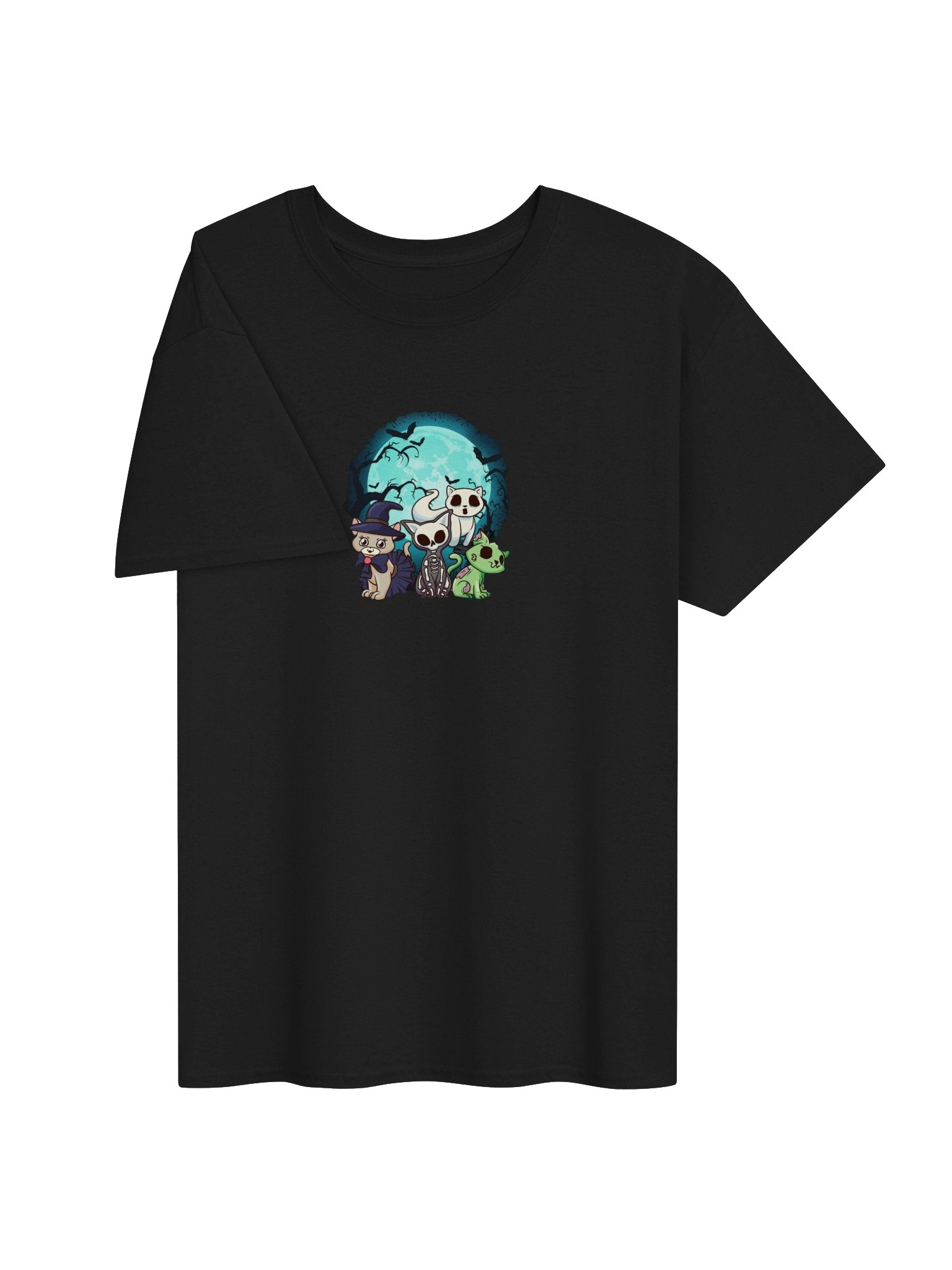 Cute Spooky Cat Moon Tee product image (3)