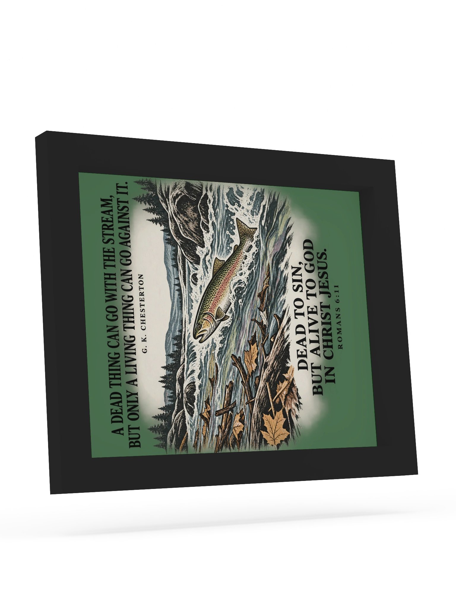 Swimming Upstream Framed Wall Art product image (9)