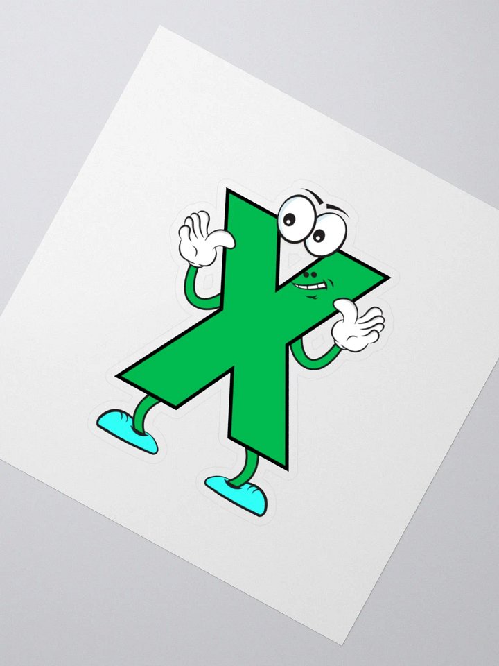 X Letter Cartoon Character Sticker product image (5)