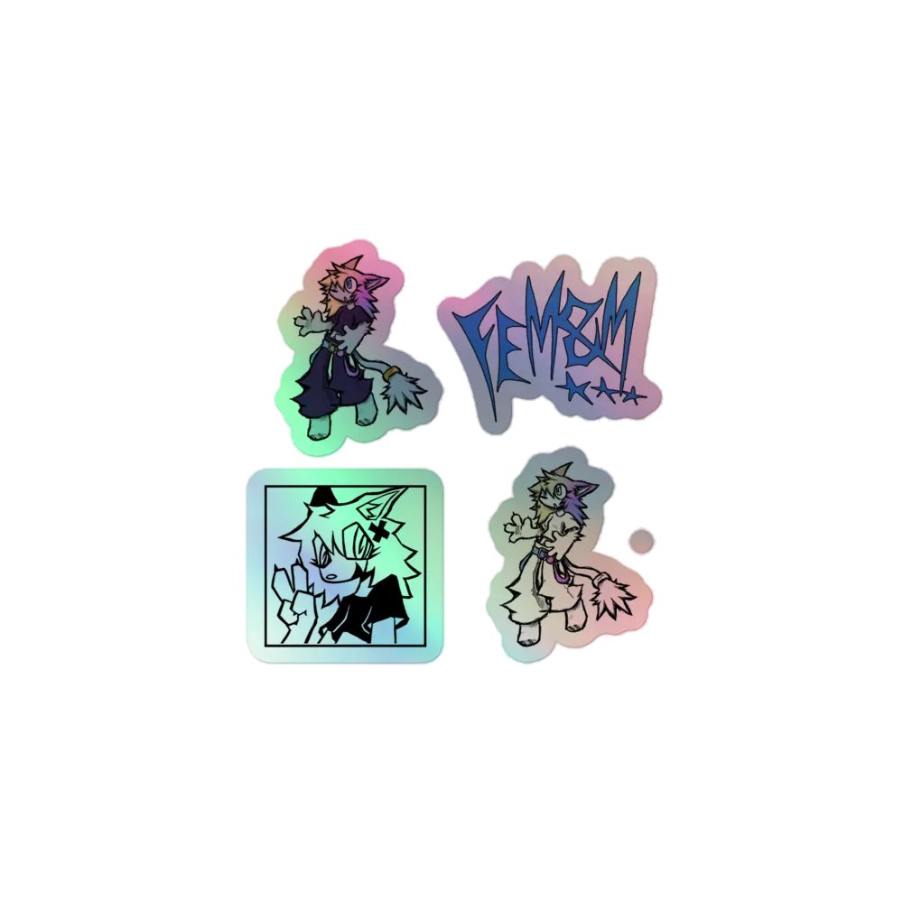 FEM&M Holo Stickers! product image (1)