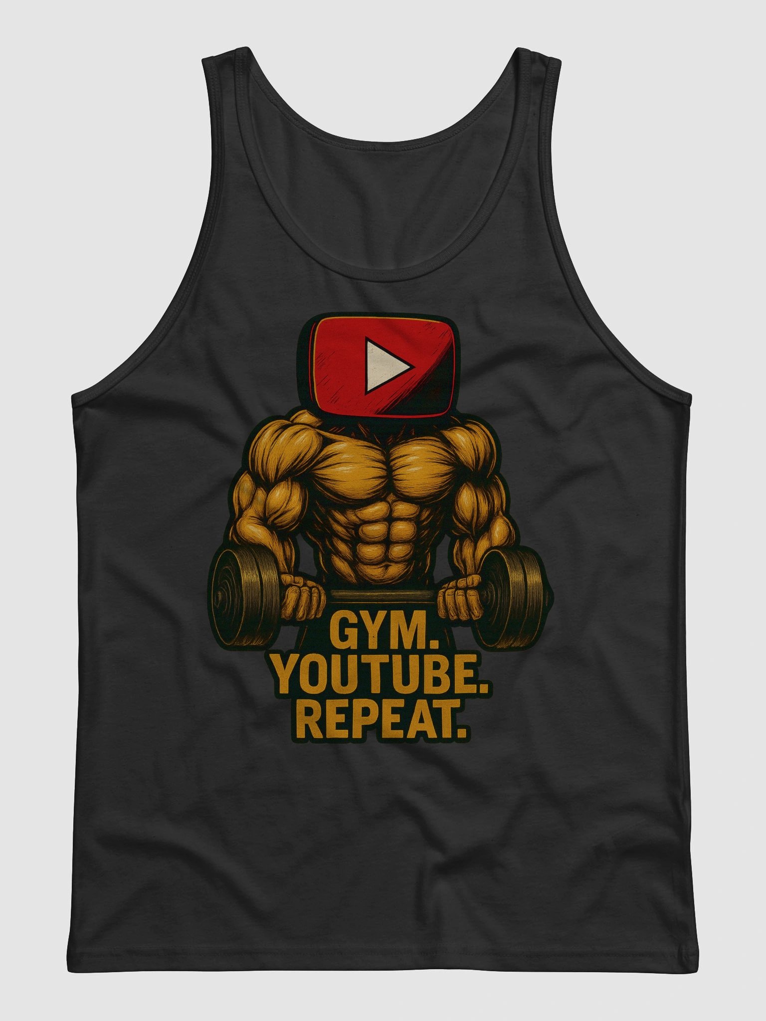 GYM. YOUTUBE. REPEAT. - comfort tank product image (2)