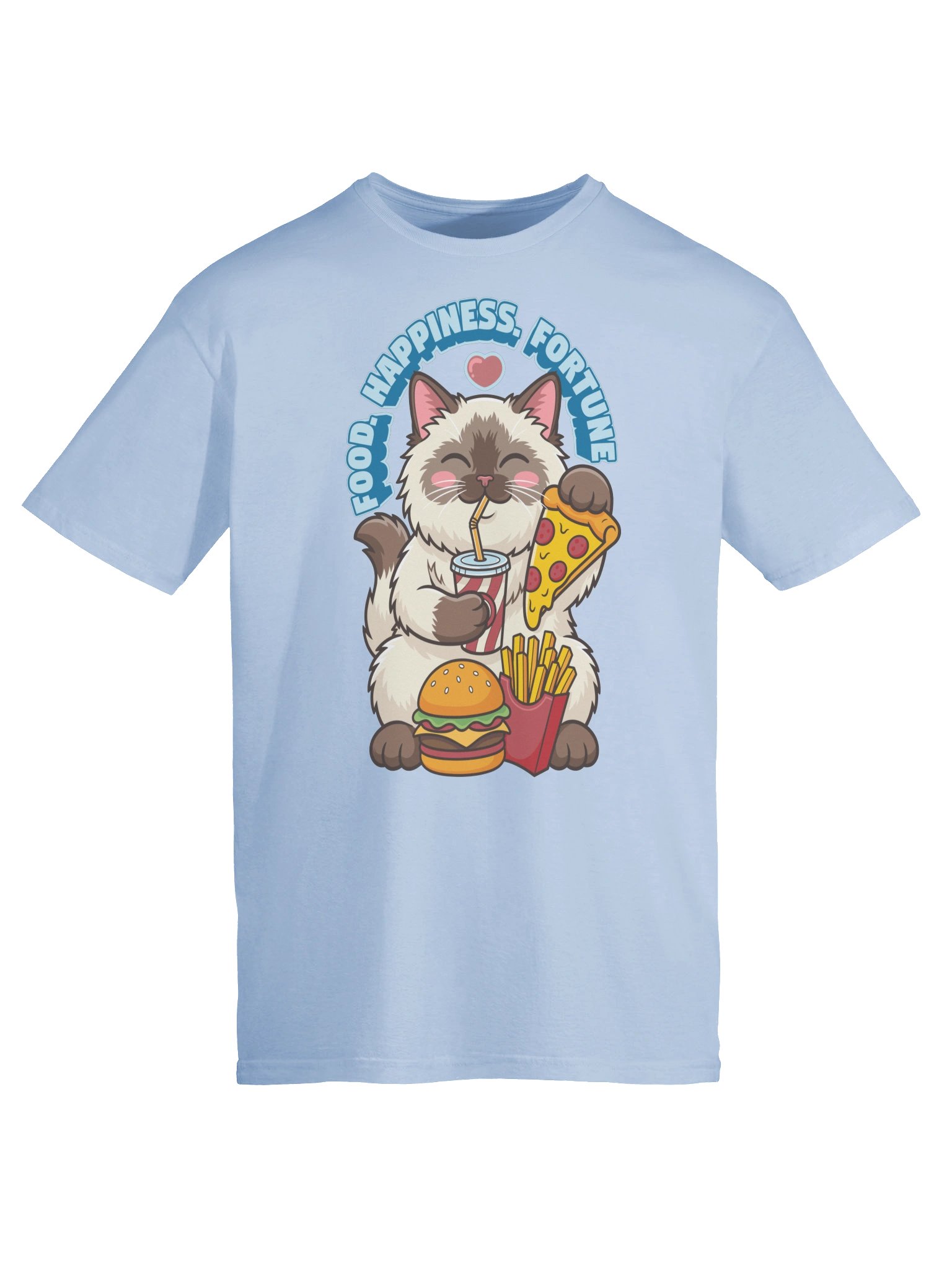 Food. Happiness. Fortune. Tee product image (6)