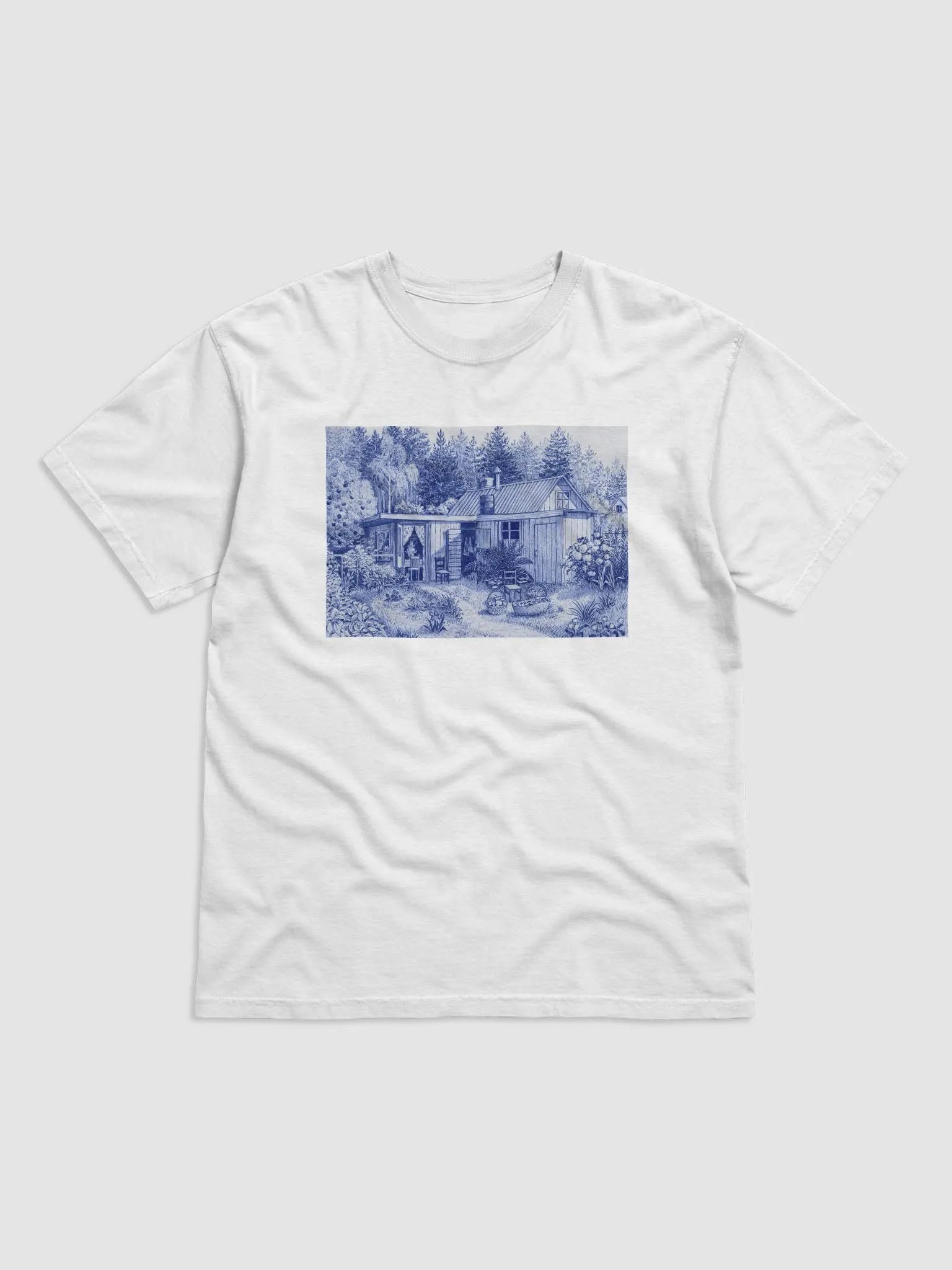 Cottage cabin illustration T-shirt product image (2)