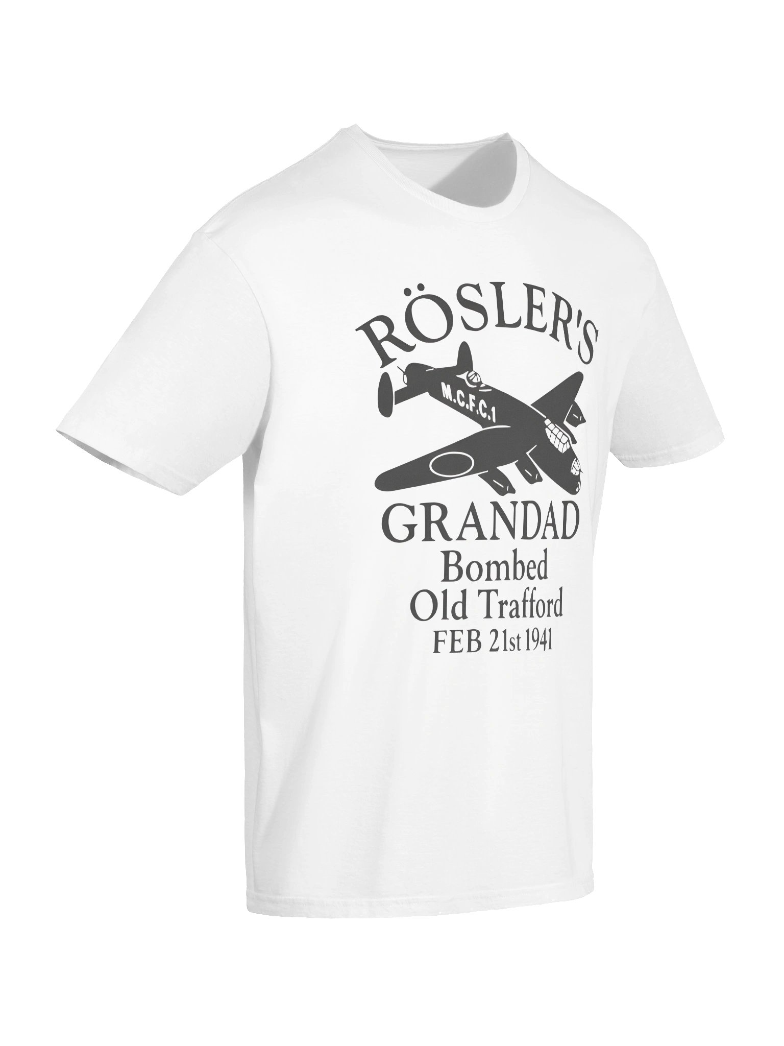 Rosler’s Grandad Bombed Old Trafford 1941 T-Shirt product image (7)