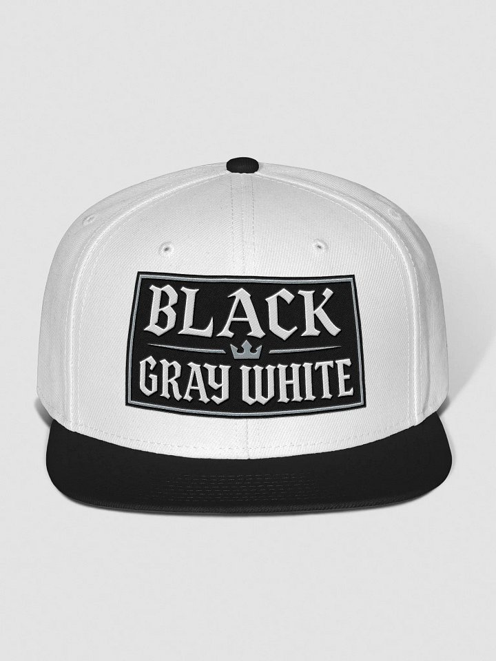 Crowned Monochrome Snapback Cap product image (1)