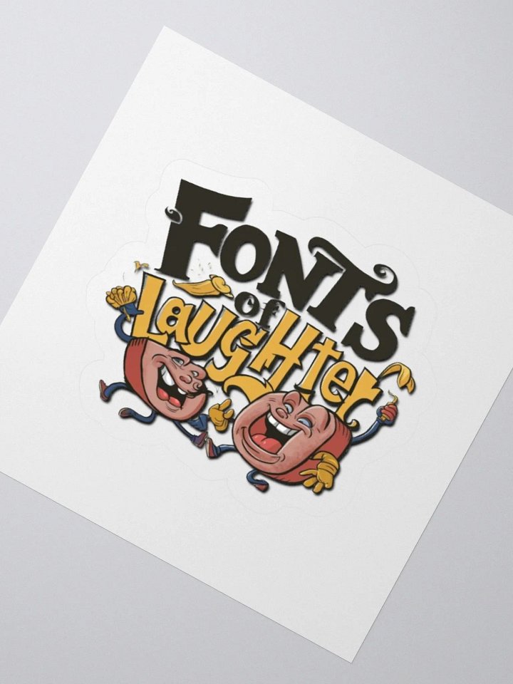 Hilarious Hot Dog Sticker: Fonts of Laughter - Exclusive Design product image (2)