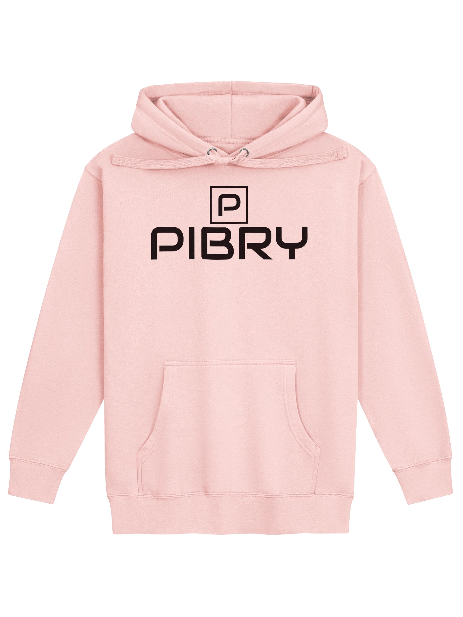 PIBRY Essential Stacked Logo Hoodie – Black Logo product image (1)