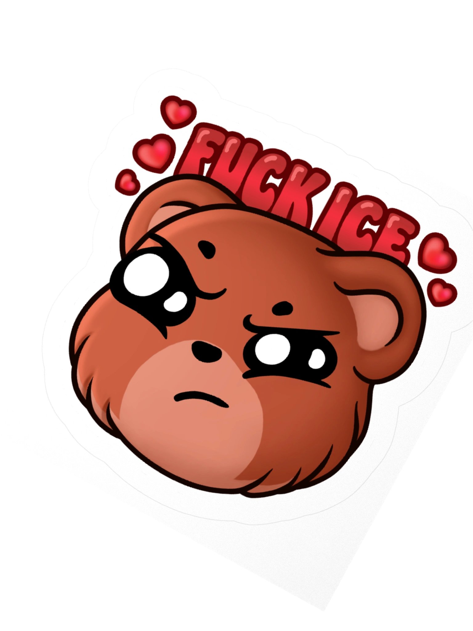 FUCK ICE - HEARTS STICKER product image (2)