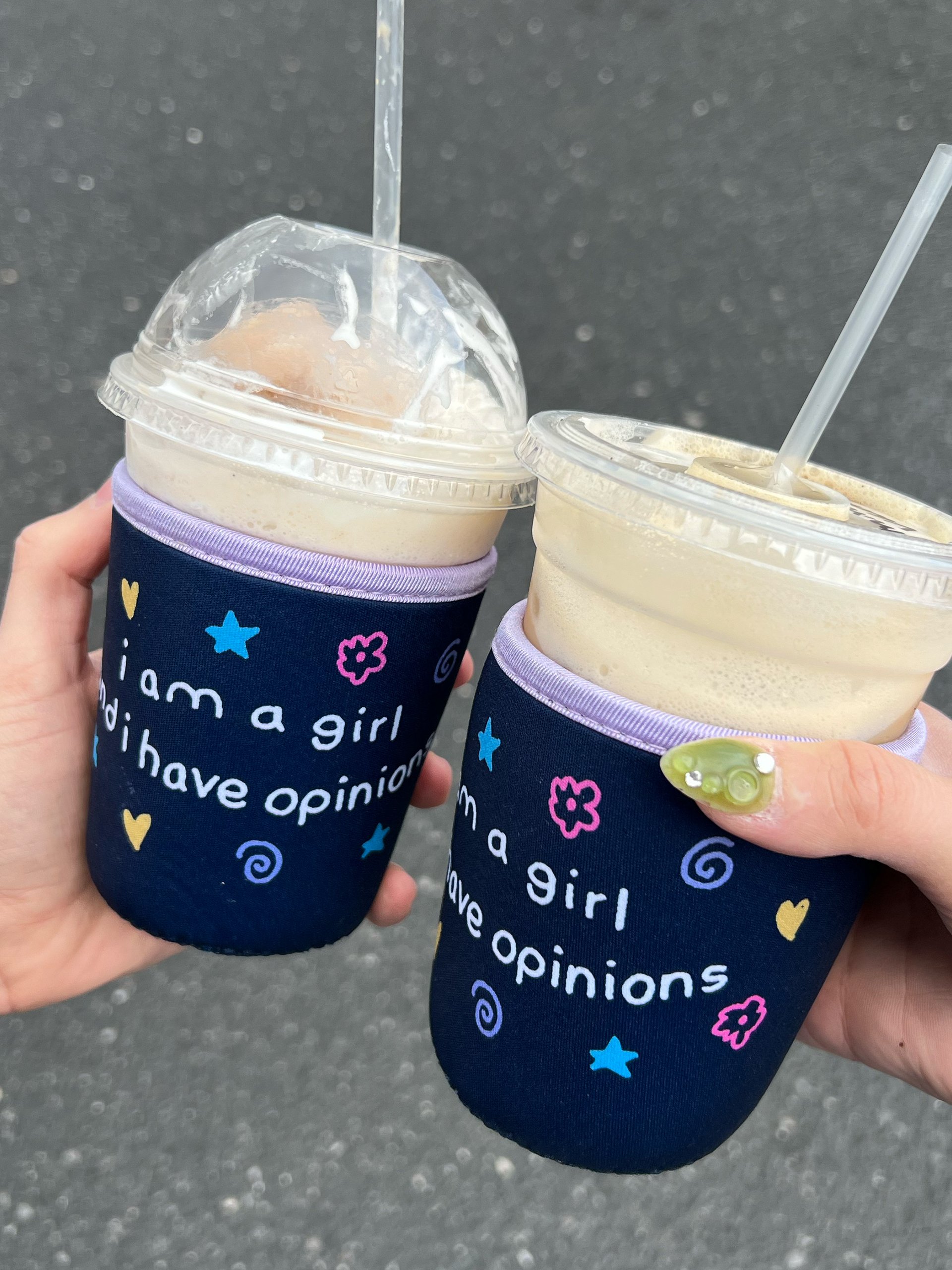 i am a girl and i have opinions koozie!!! (pre-order!) product image (2)