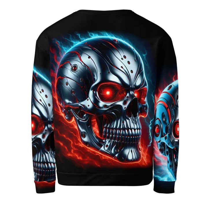 Electric Cyborg Skull All-Over Print - Unisex Sweatshirt #15 product image (2)