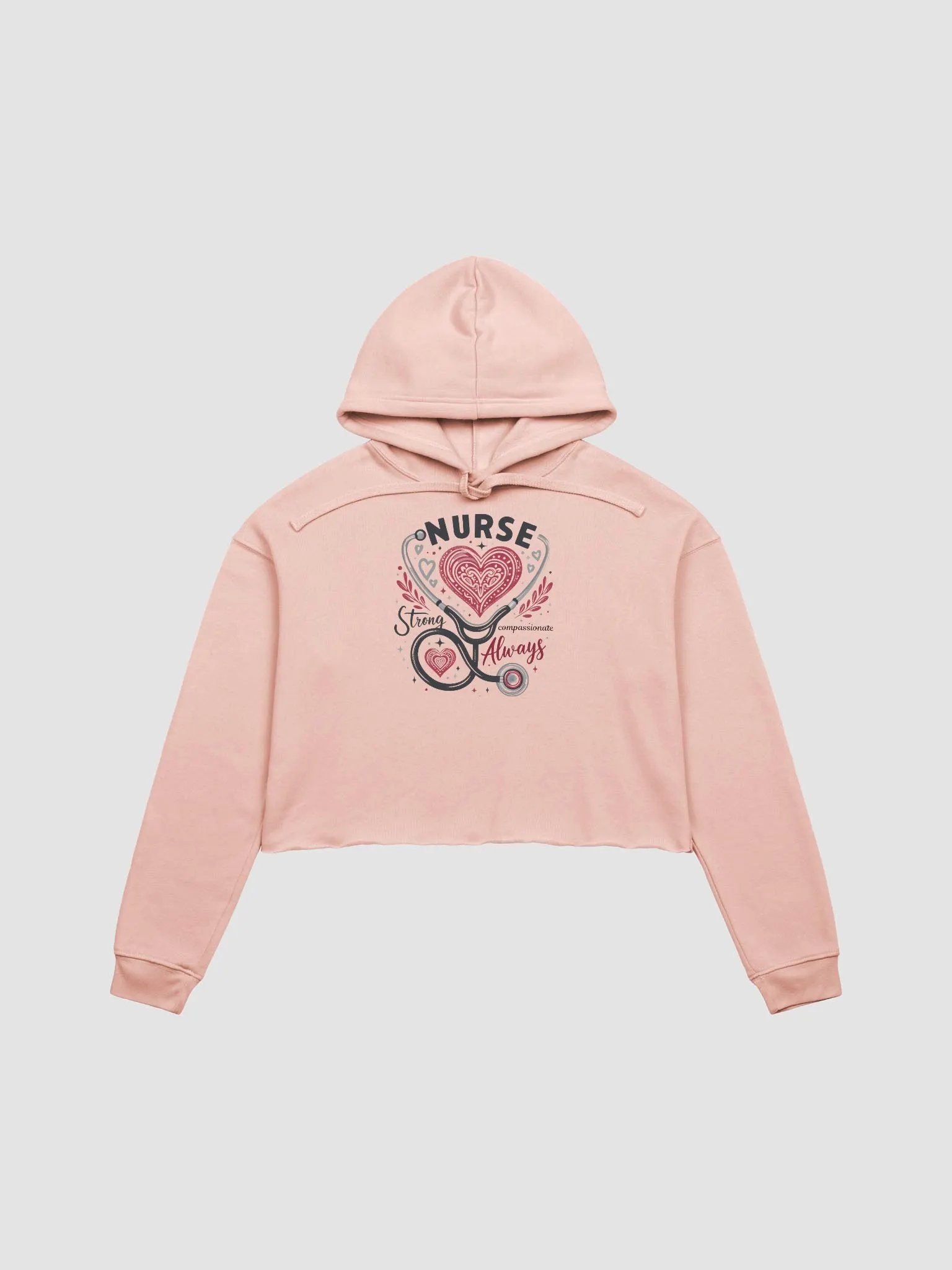Nurse Love Stethoscope Heart Cropped Hoodie product image (1)