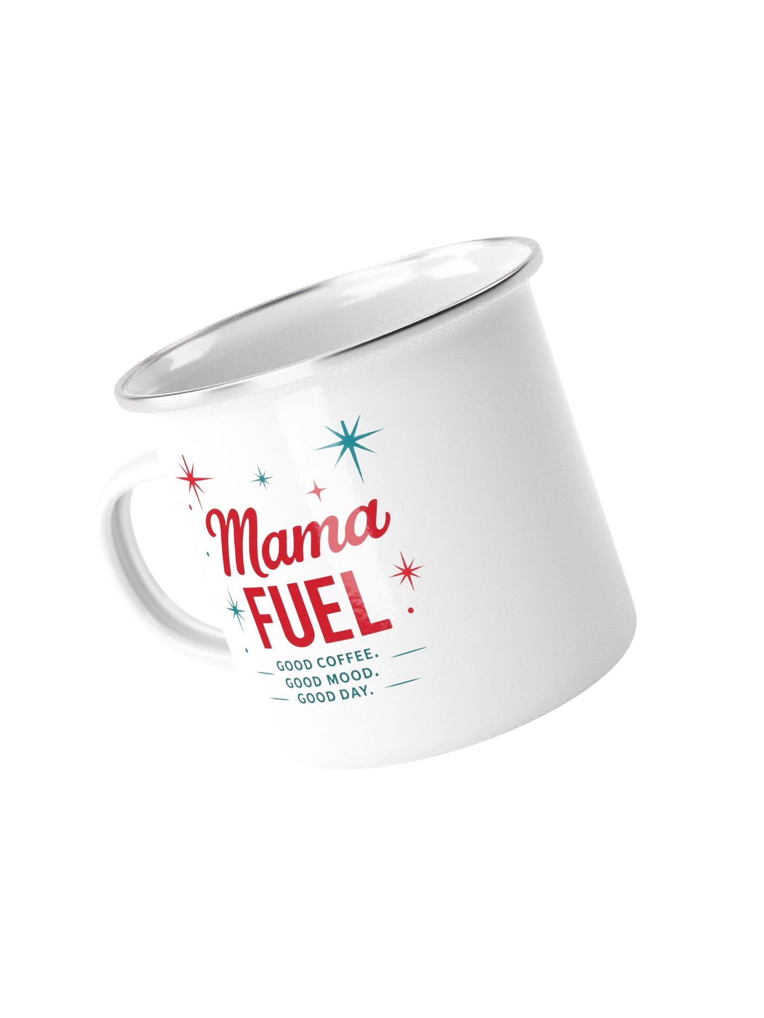 Mama Fuel™ Retro Enamel Mug | Right-Handed Edition product image (4)