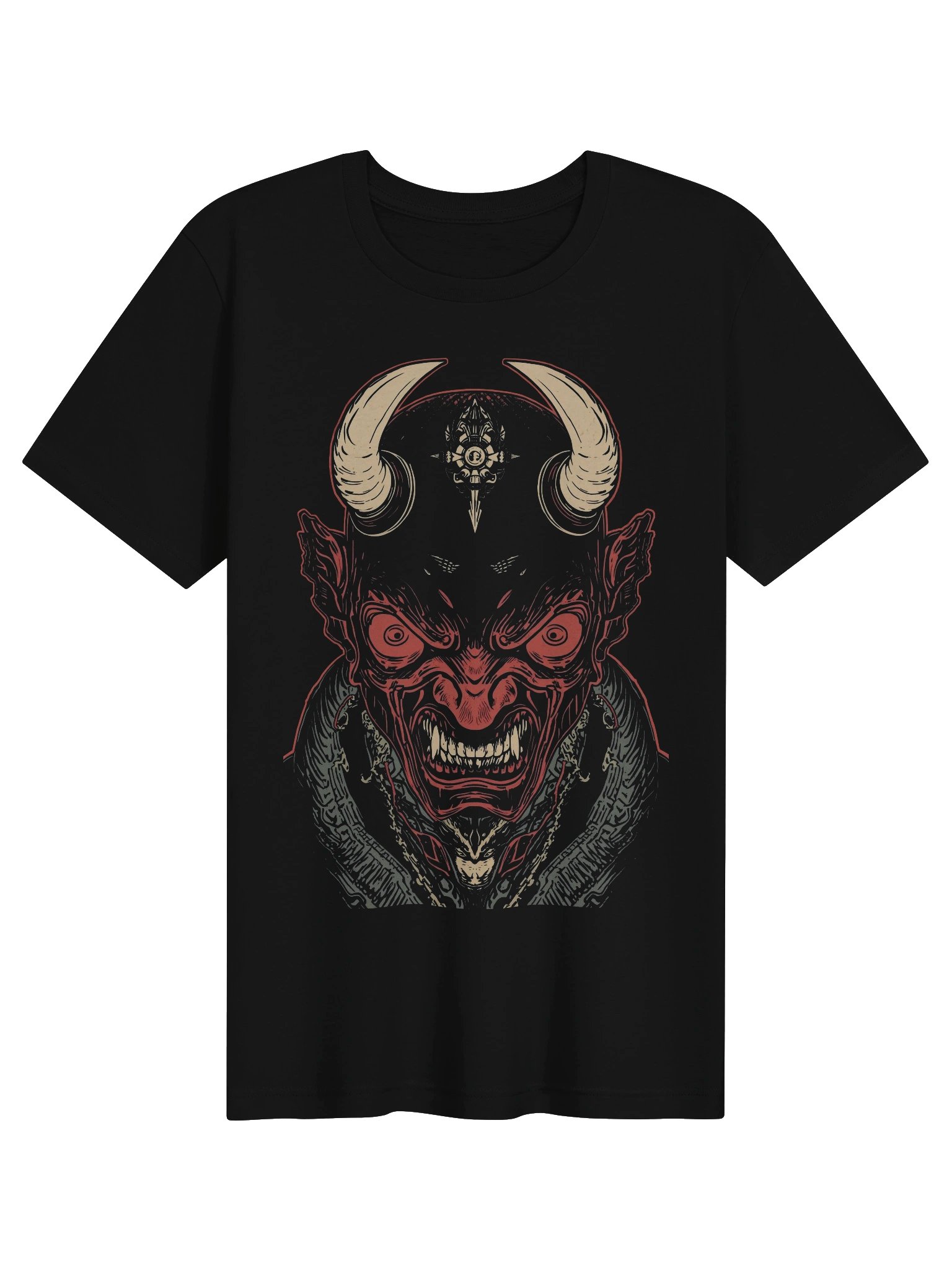 Crimson Oni Mask Lightweight T-Shirt product image (1)