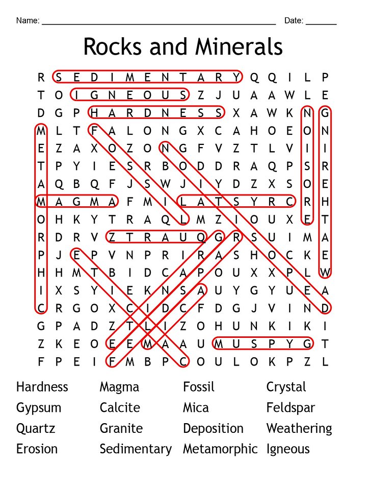 Rocks and Minerals Word Search Activity | 16 Key Vocabulary Words | 6th Grade Science product image (2)