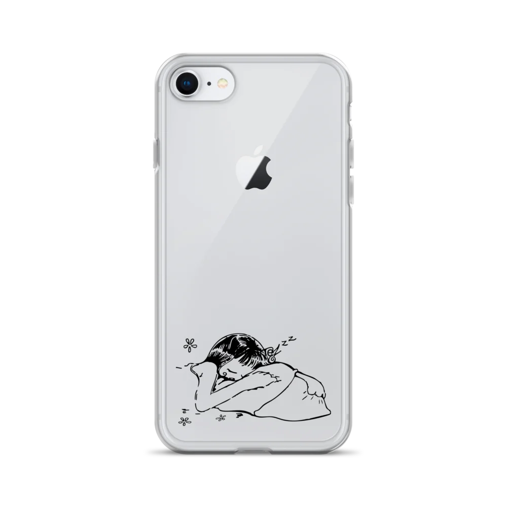 sleepy clear iphone case product image (28)