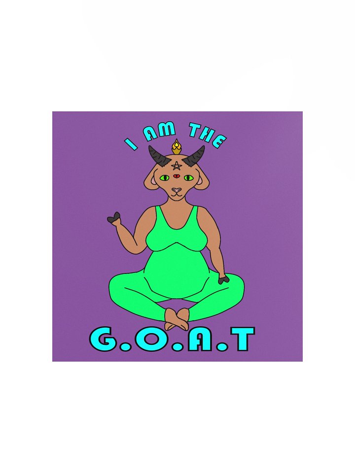 I am the G.O.A.T. Baphomet Tan Square Poster product image (1)