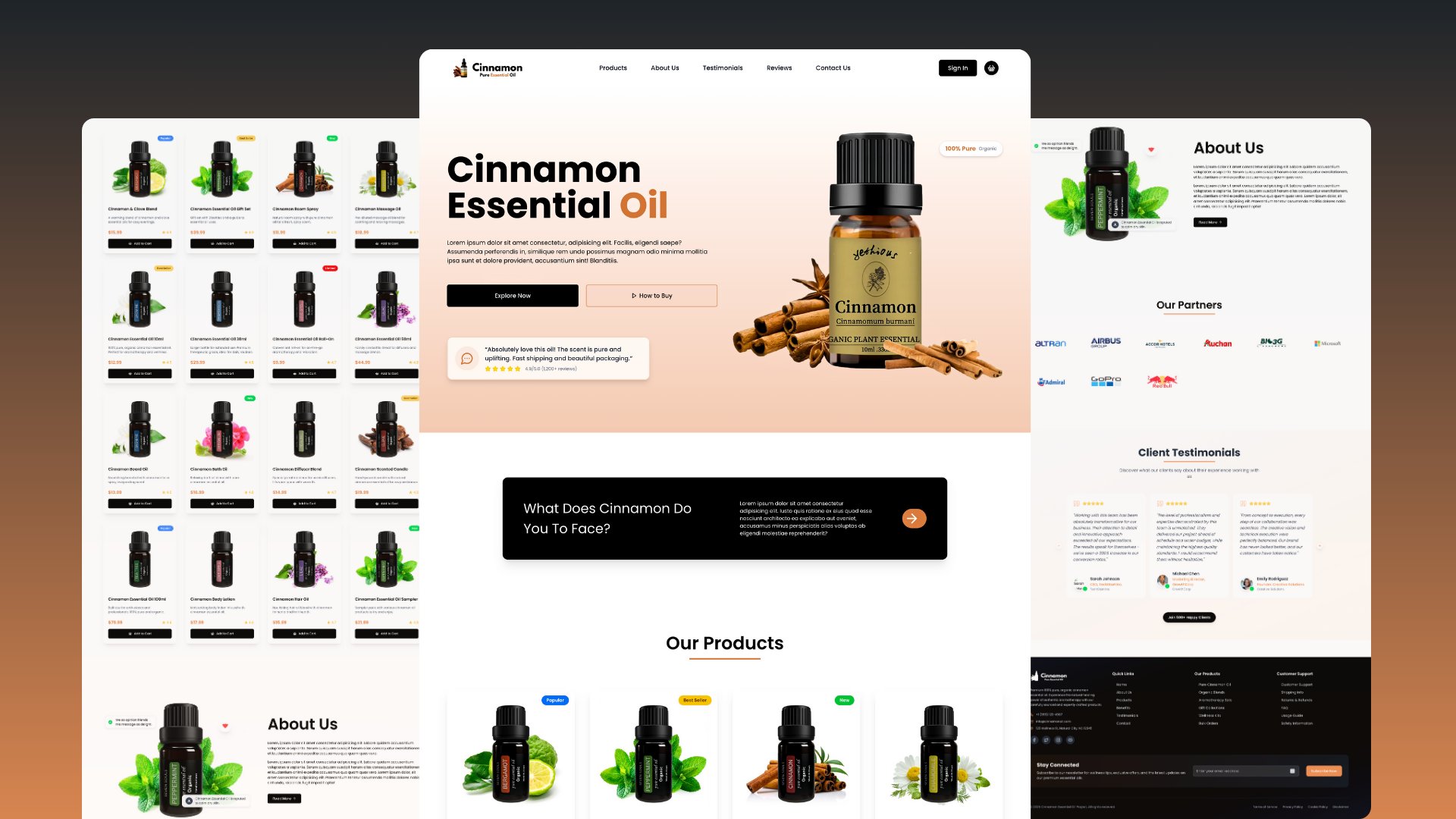 Modern Essential Oils E-Commerce Website (2025) product image (1)