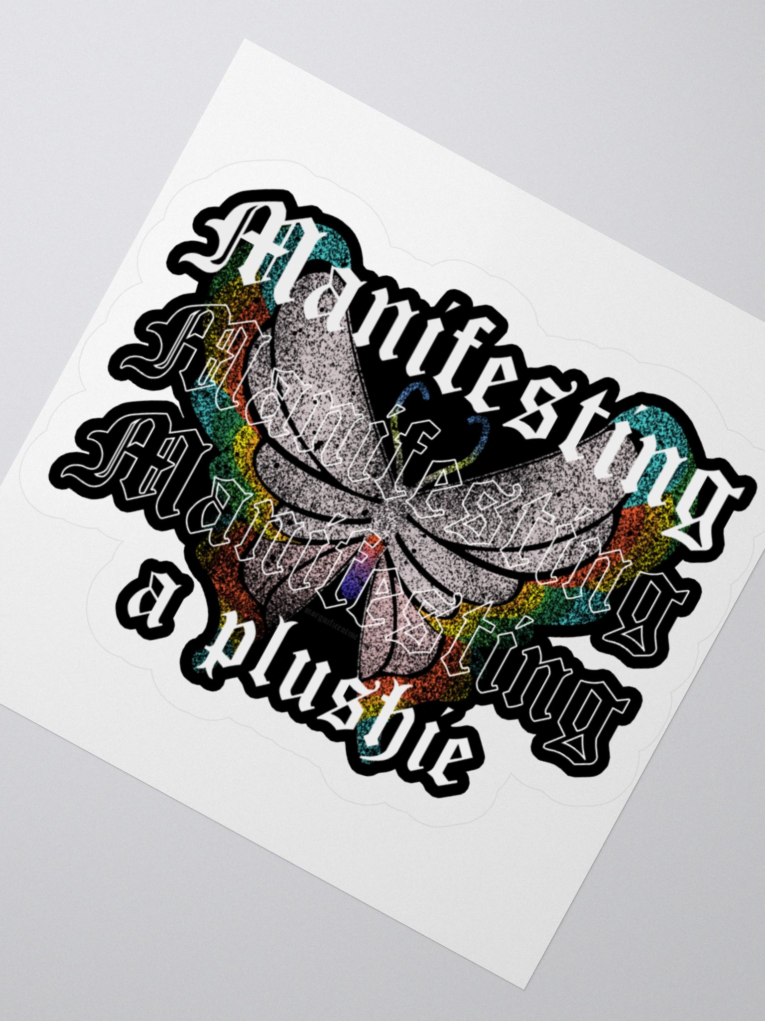 Manifesting a Plushie Sticker - Grunge Butterfly Edition product image (2)