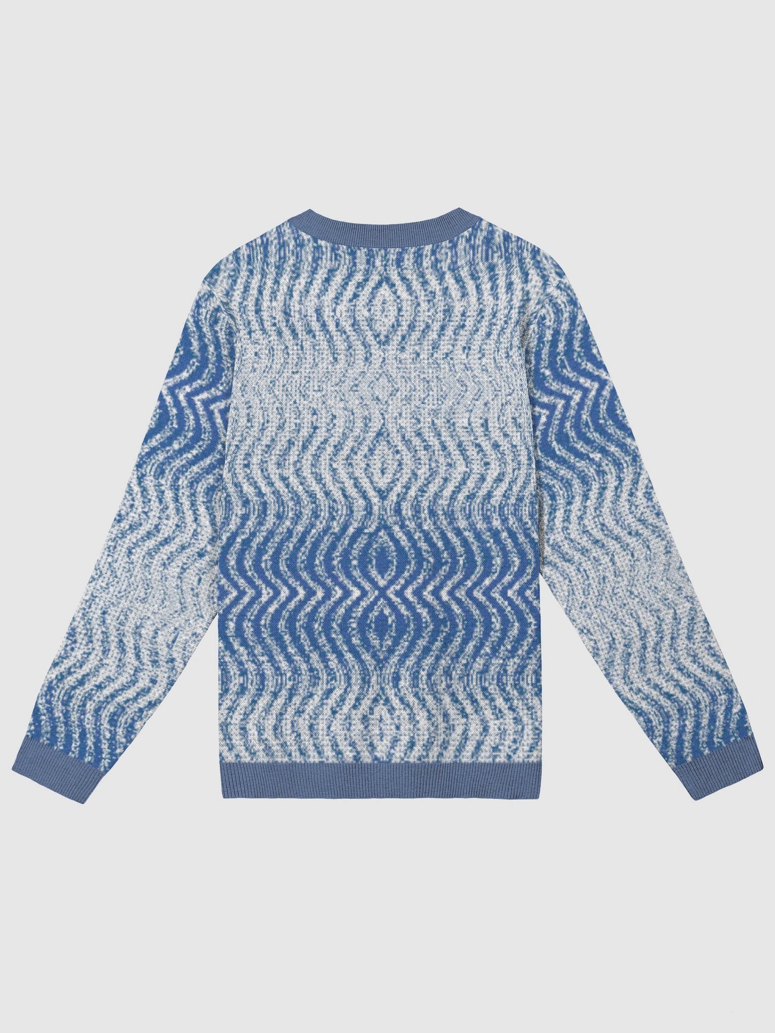 Ocean Ripple – Blue Tones | Knitted Crewneck product image (2)