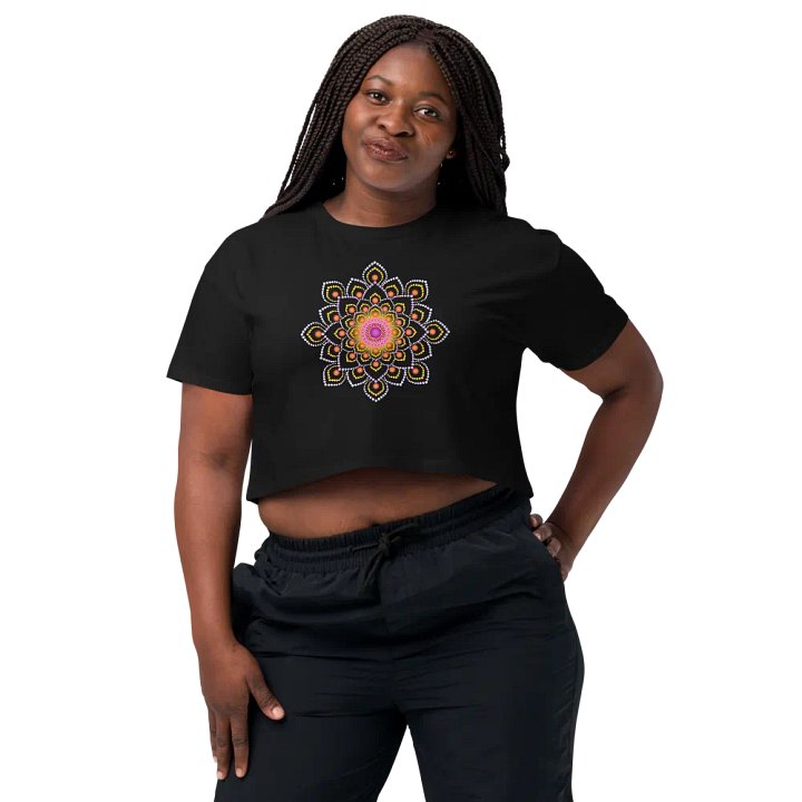 Simple Colorful Dot Mandala Crop Top product image (1)