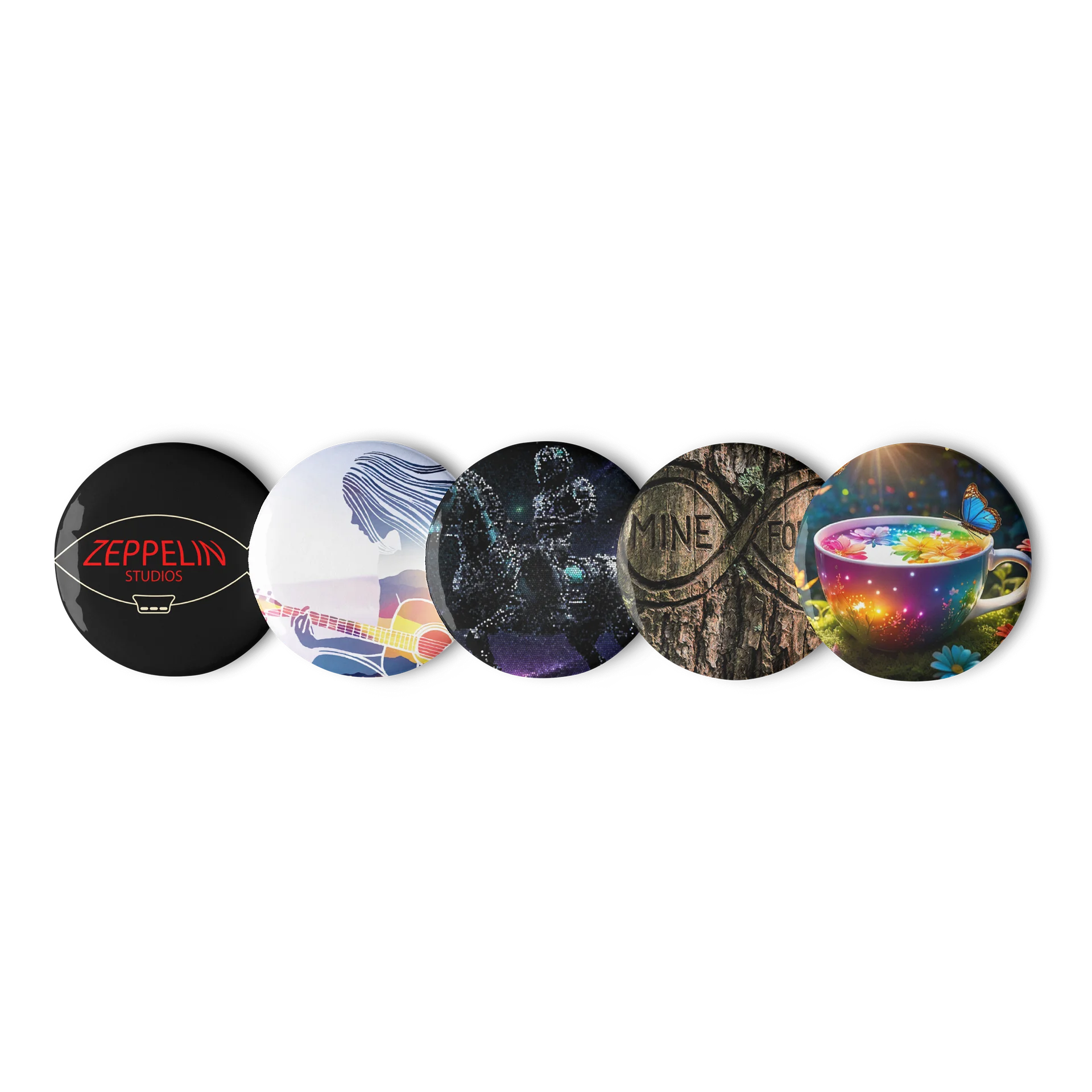 Zeppelin Studios - Set of Pin Buttons - Mixed product image (1)