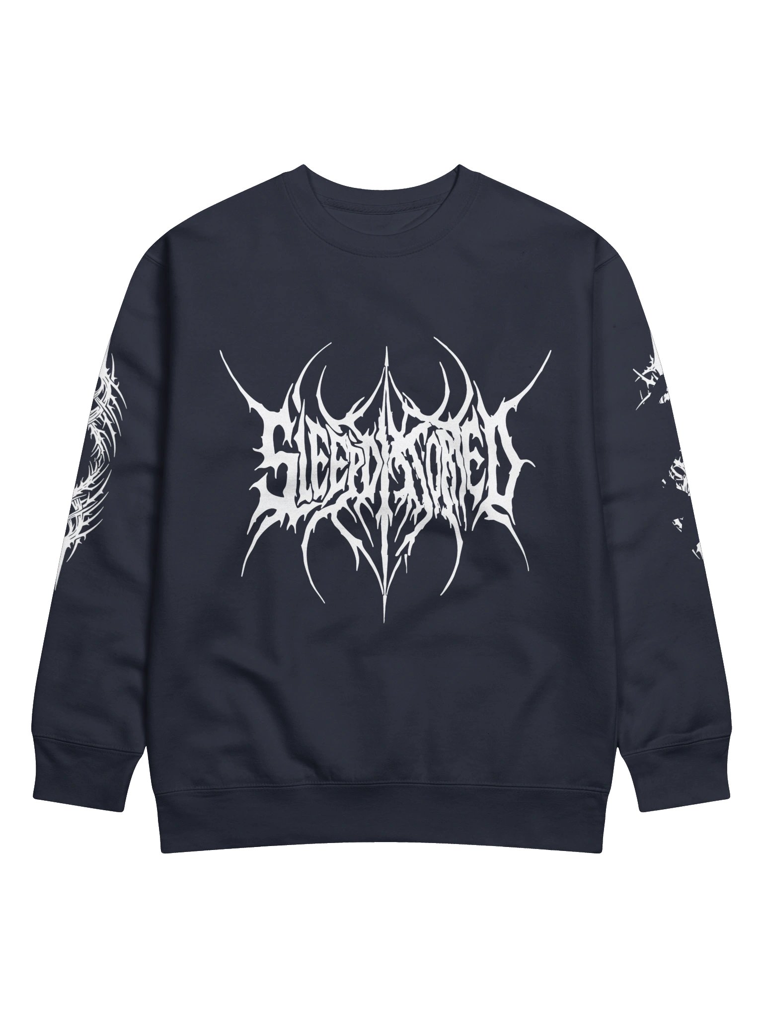 White sleepDistorted logo sweatshirt product image (1)