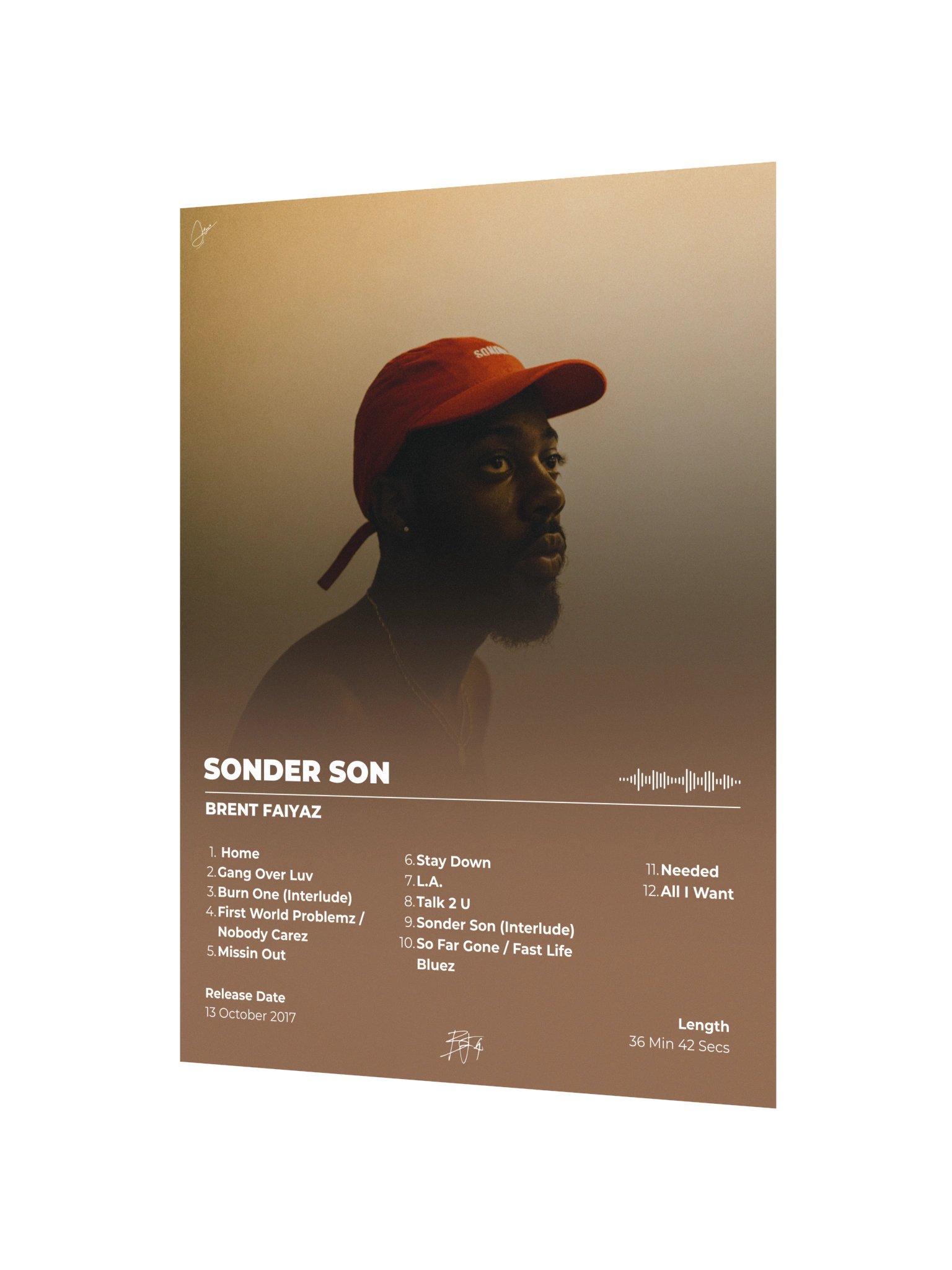 Brent Faiyaz Sonder Son Album Poster product image (4)