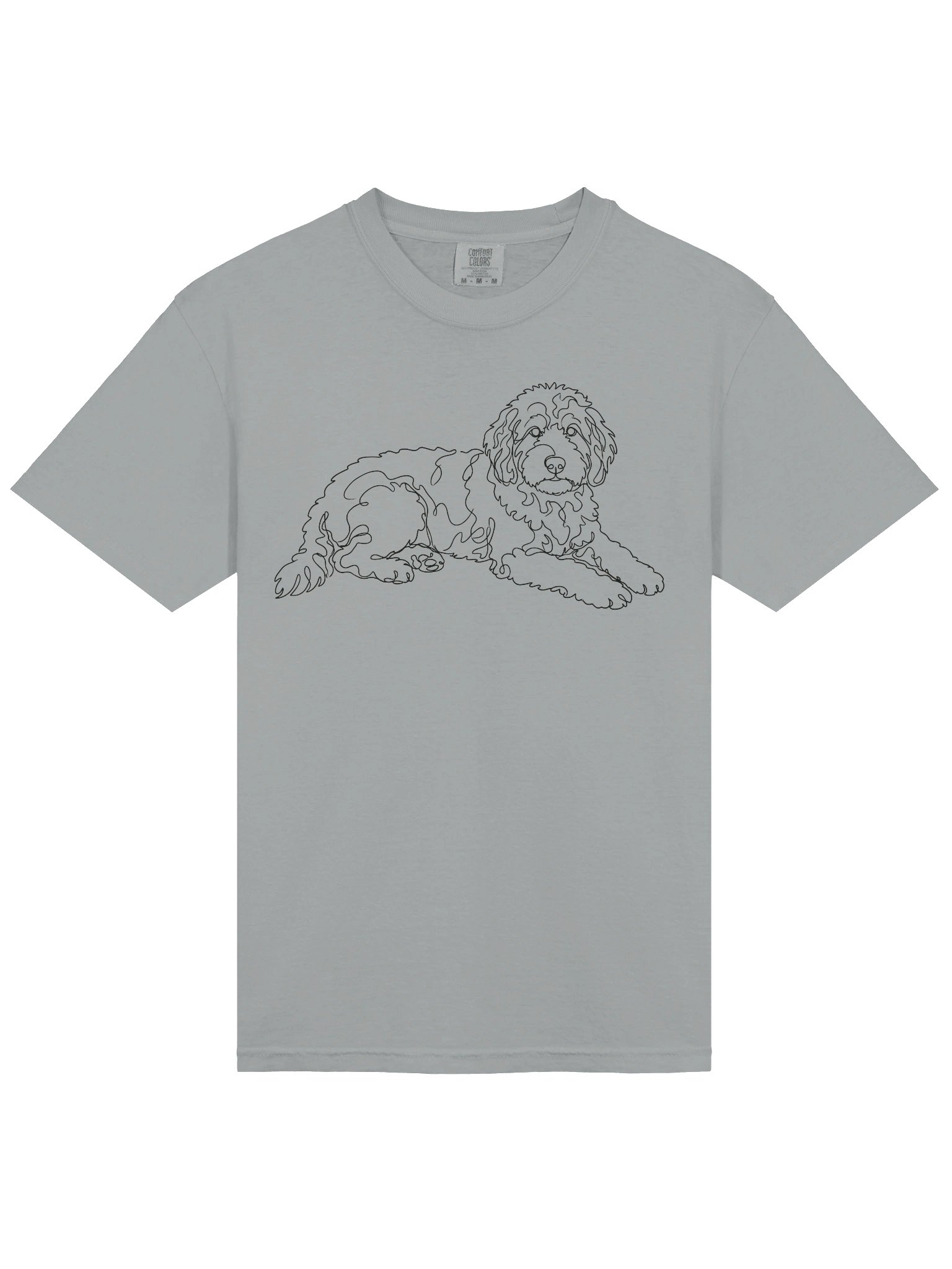 Bernedoodle Line Art Comfort Colors Unisex Tee product image (19)