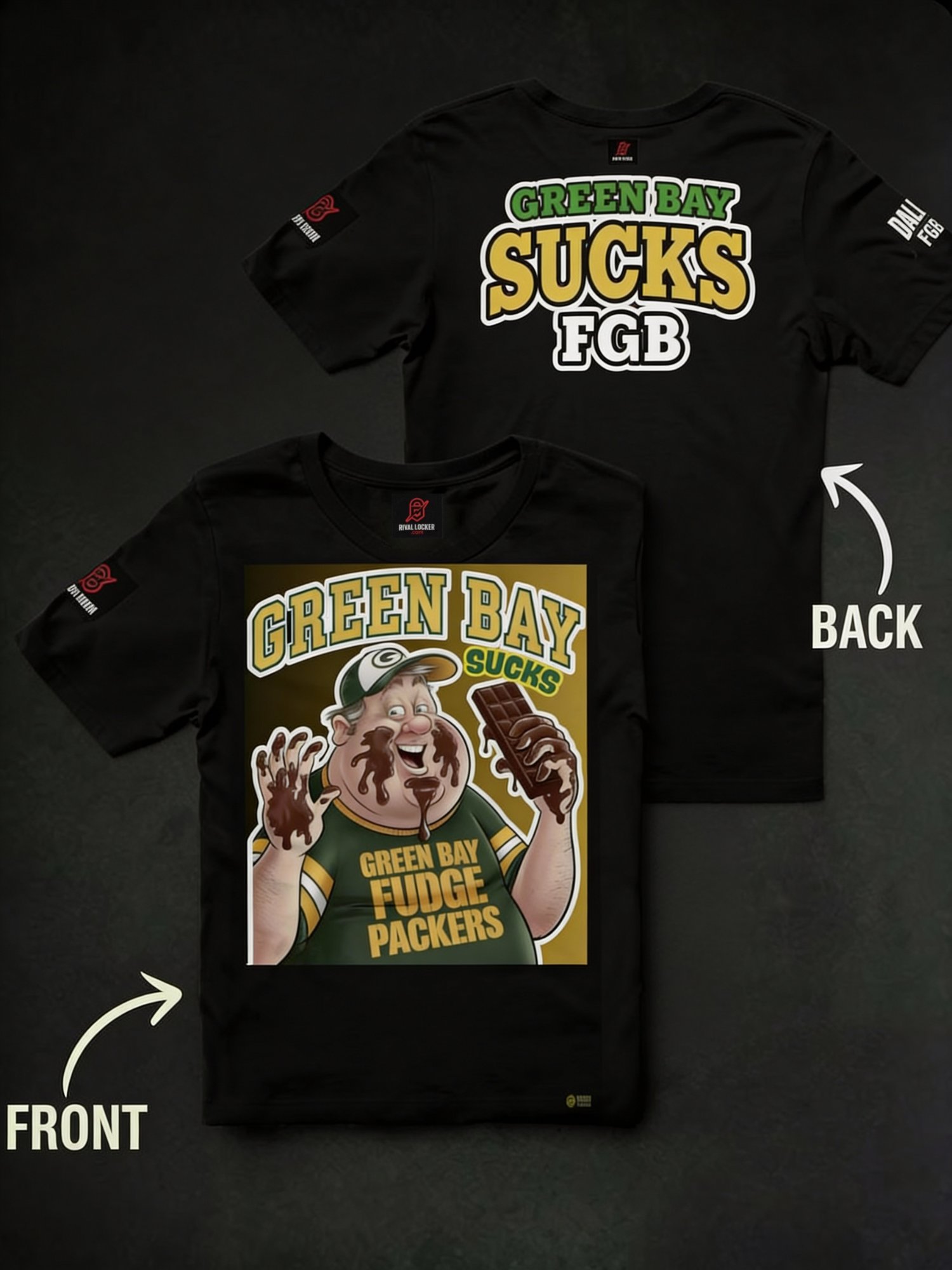 NEW Green Bay Sucks "Fudge Packers" Tee | Green Bay Packers | Football | Rival Locker product image (1)