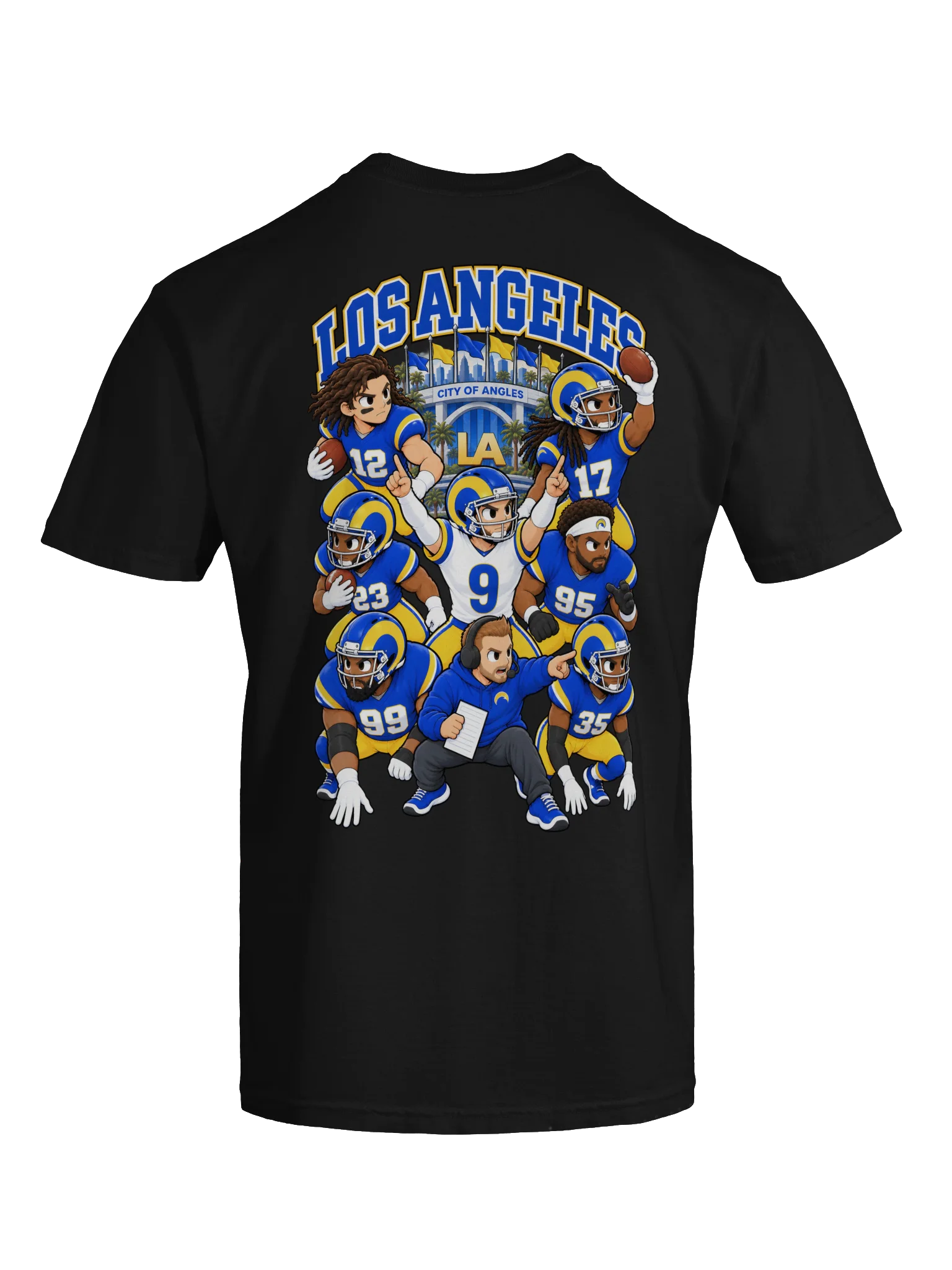 Los Angeles R Football 2026 Animated Player Back Print T-Shirt product image (11)