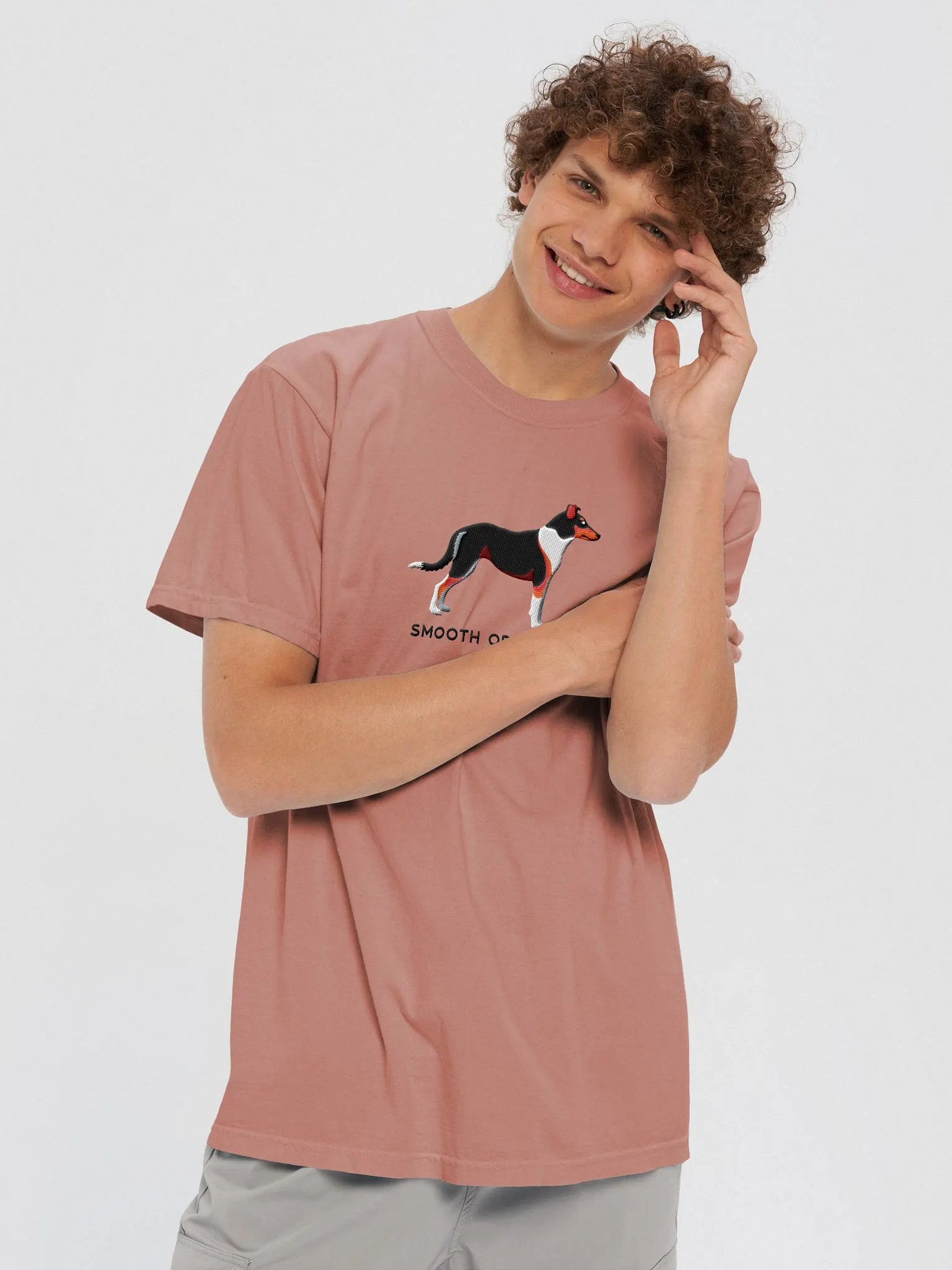 Smooth Operator T-Shirt(Embroidered) of a Smooth Collie(Tricolor) product image (8)