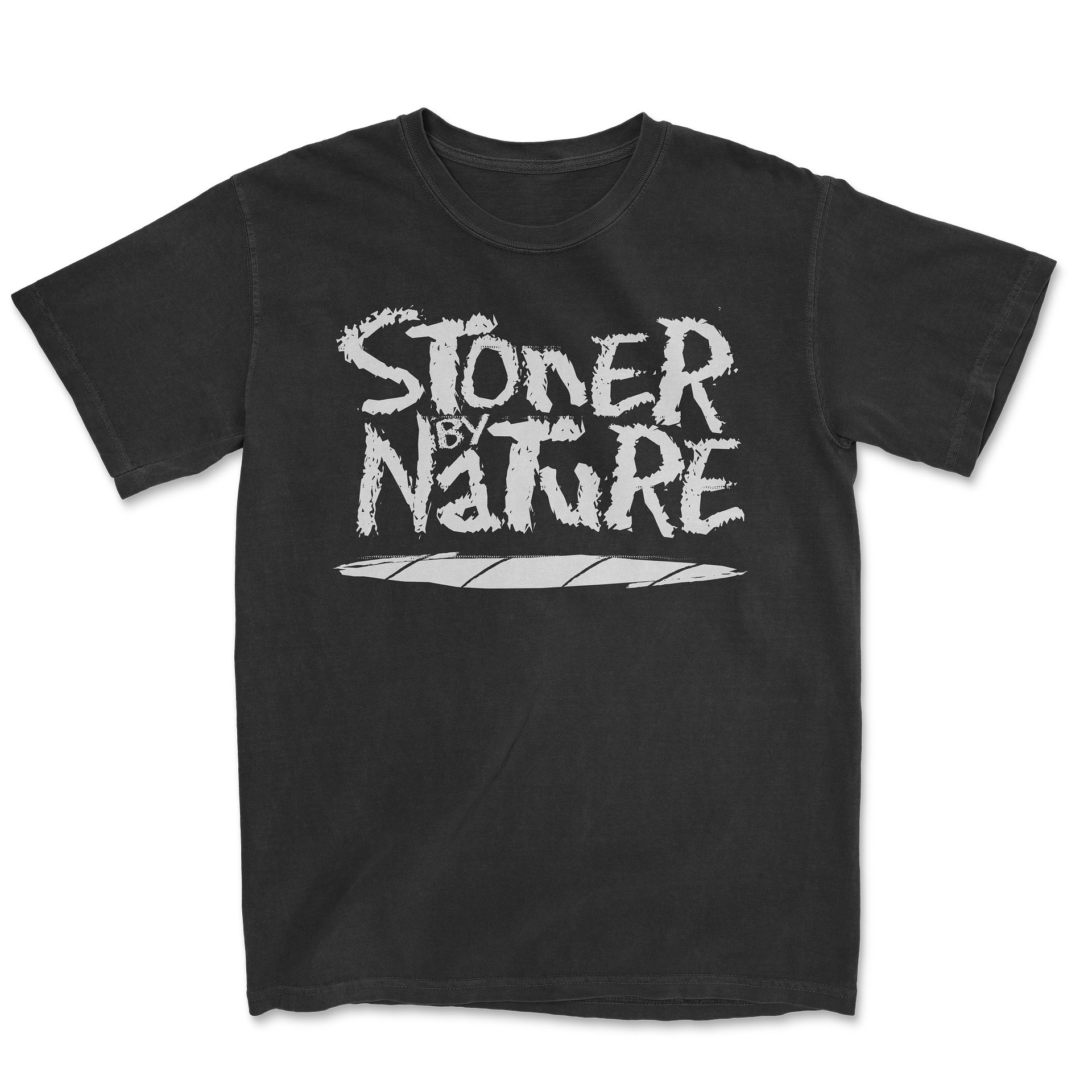 STONER BY NATURE WHITE JOINT TEE BLACK product image (1)
