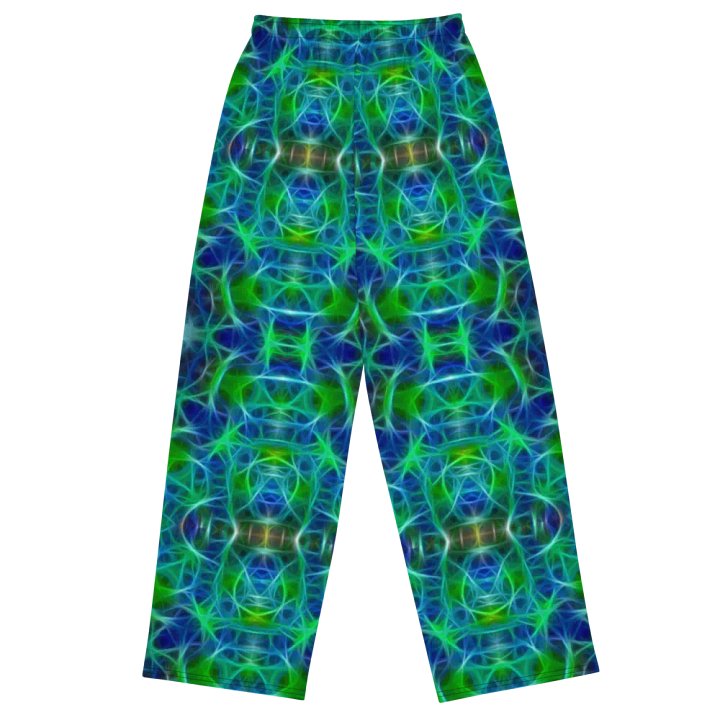 Green Blue Kaleidoscope Wideleg pants product image (1)