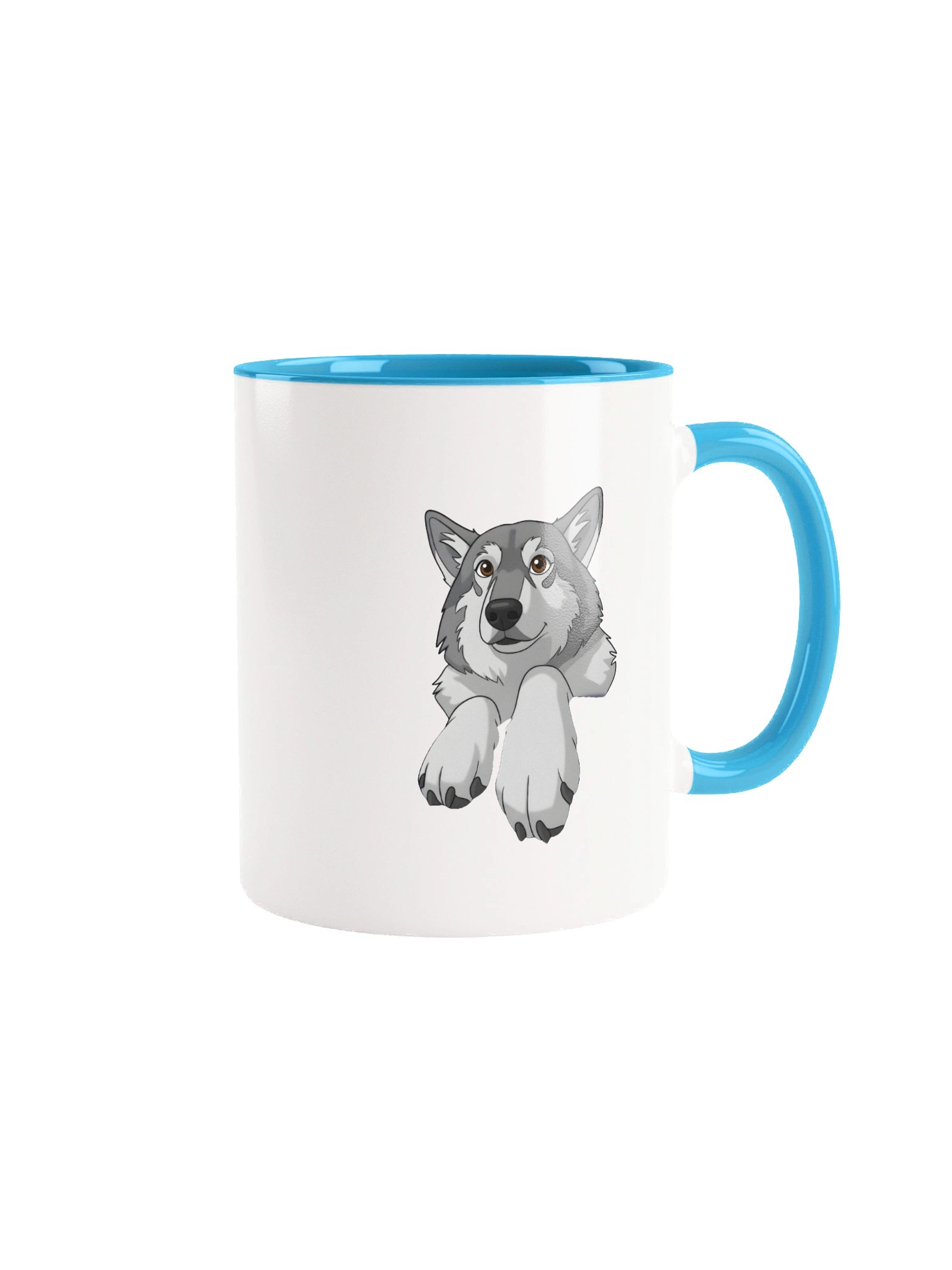 Symmetrical Wolf Cartoon Ceramic Mug product image (1)