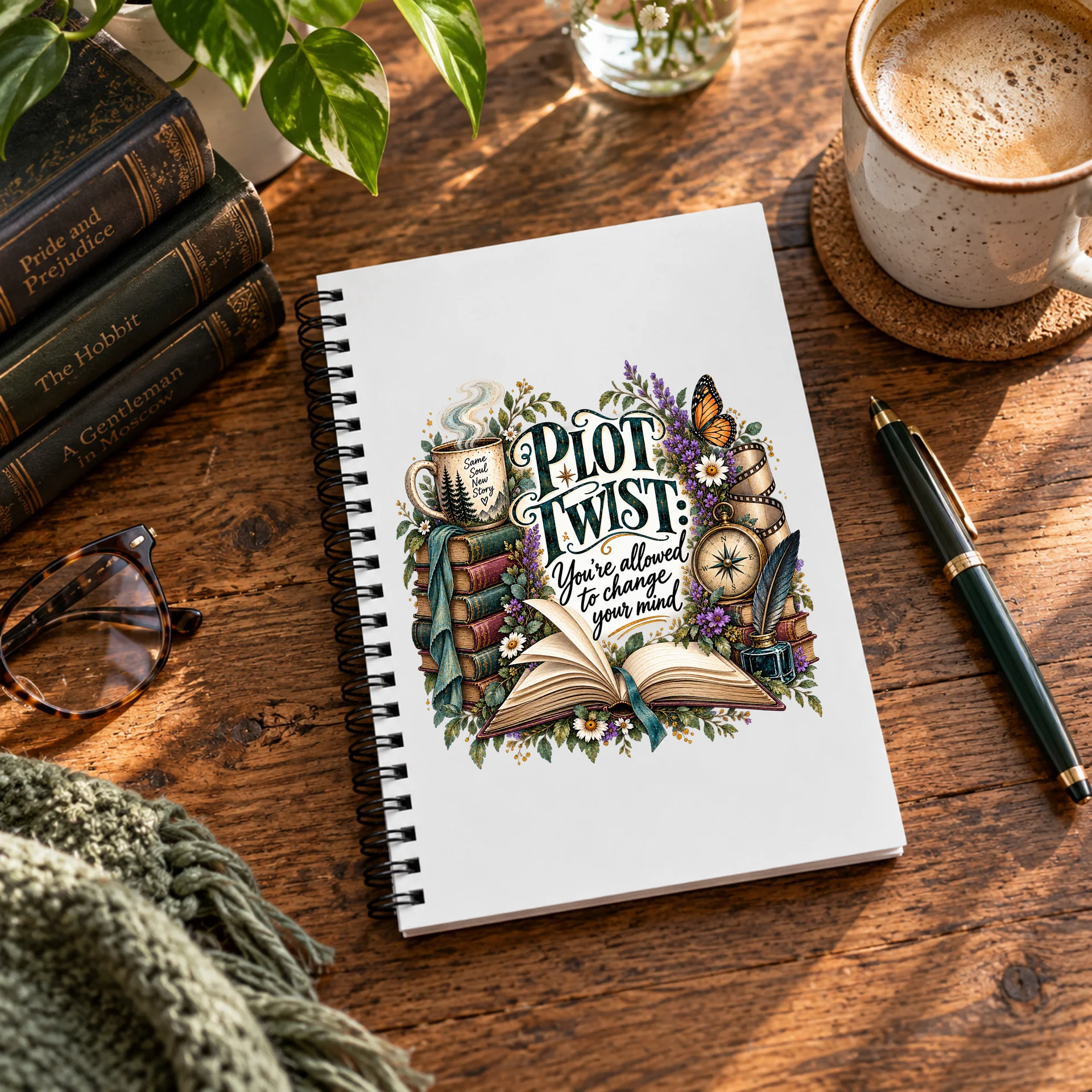 Plot Twist Spiral Notebook product image (2)