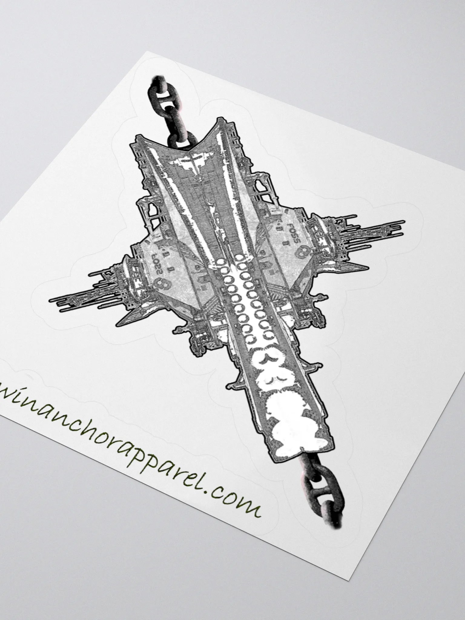 Foss double tug Sketch Kiss Cut Stickers product image (11)