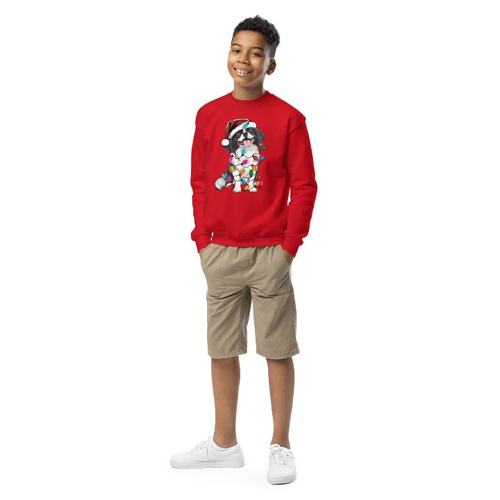 Funny Christmas Japanese Chin Youth Sweatshirt product image (1)