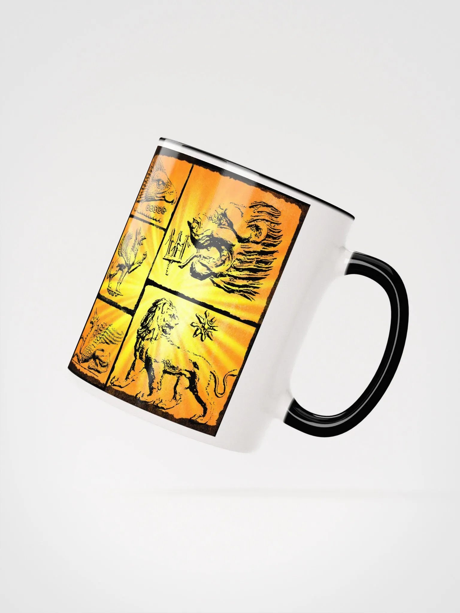 Gold Guarding Lion & Griffins Greek Mythology Art 3rd Century BC, Coffee & Tea Mug product image (9)