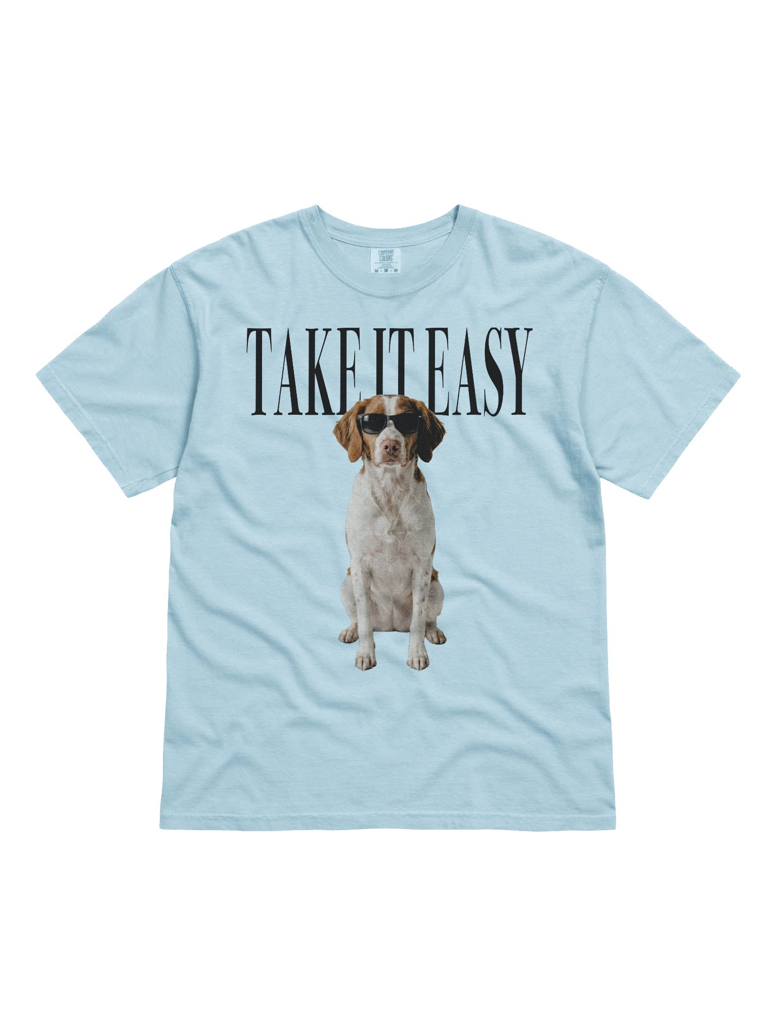 Take It Easy '90s Pop Vintage-Style T-Shirt for Brittany Spaniel(Orange & White) Owners product image (4)