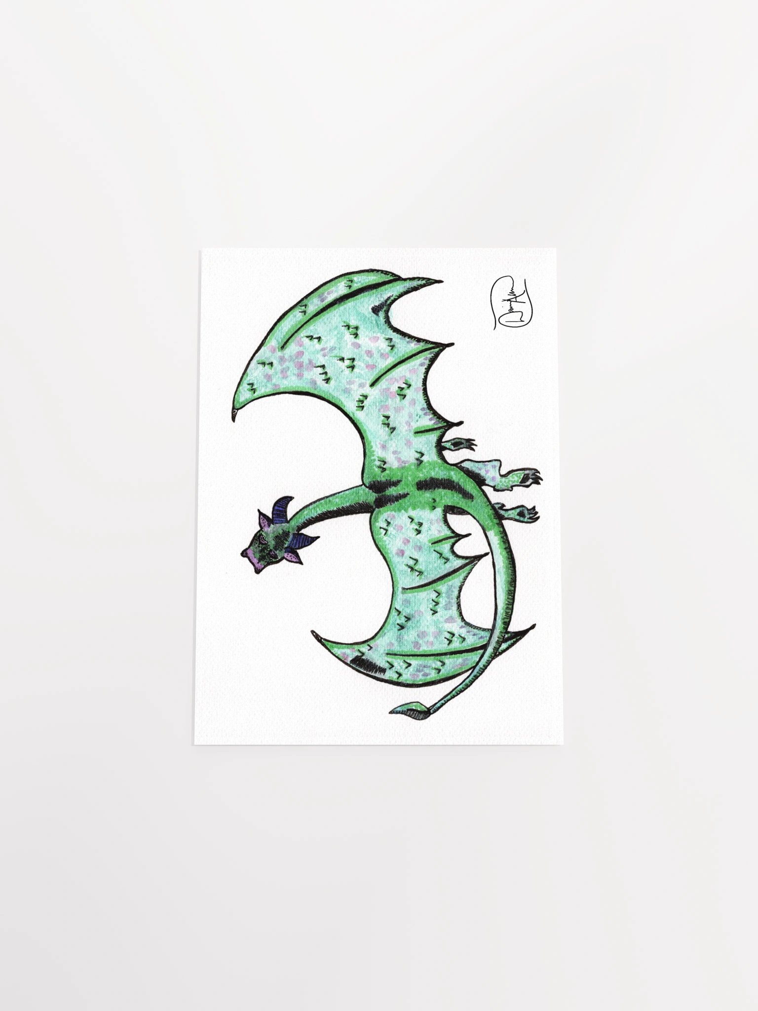 Dragon Watercolour Print product image (3)